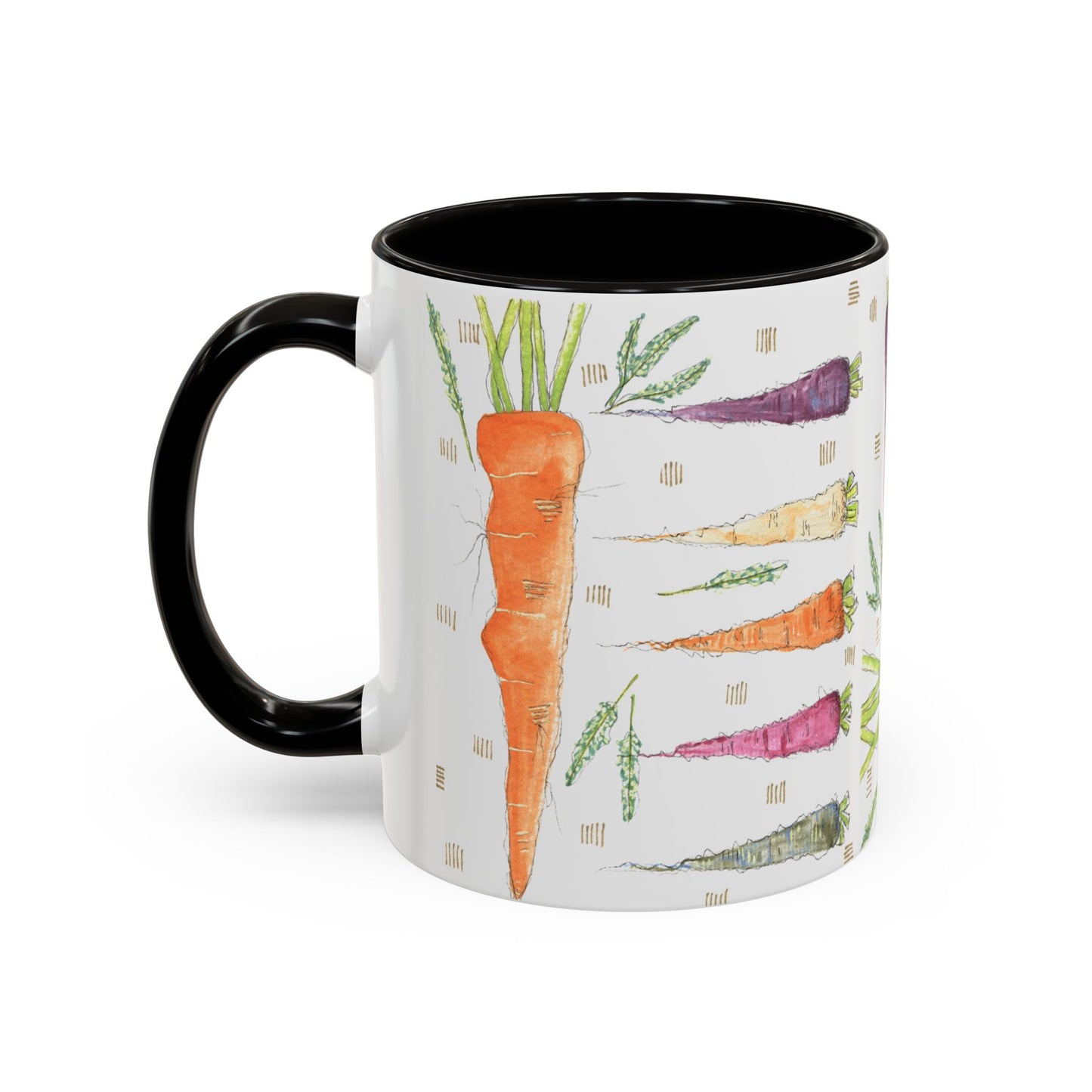 Rainbow Carrot - Colorful Mug by Artist Marie Frederique