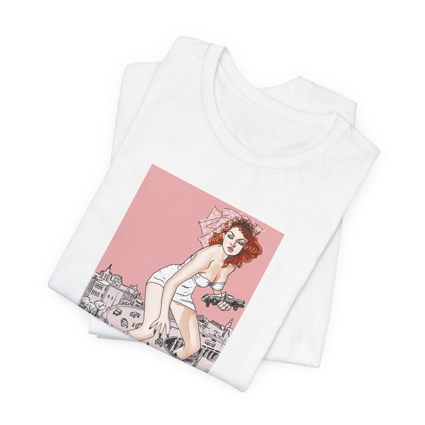 Bridezilla Retro Short Sleeve Tee by artist Marie Frederique