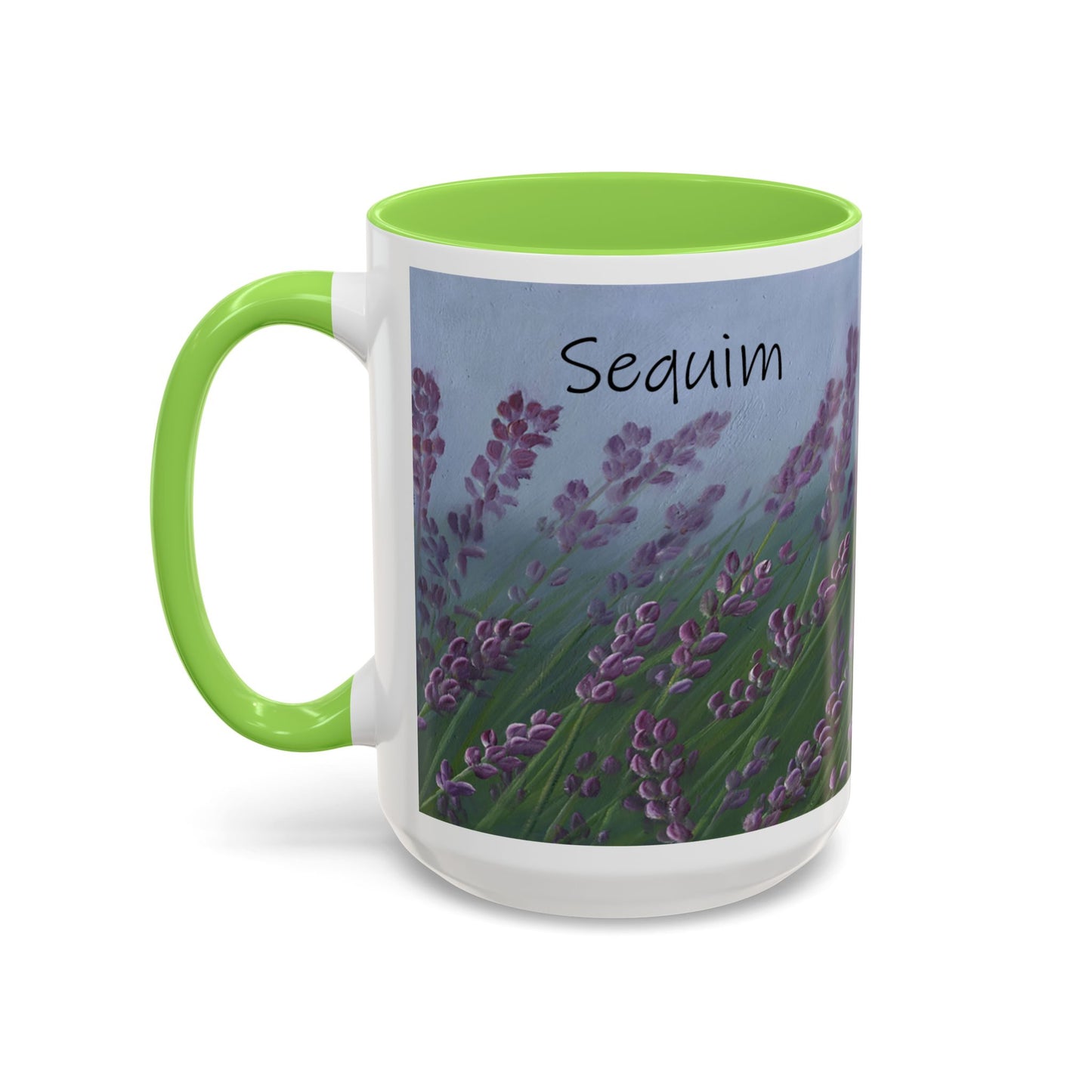 Lavender, Sequim - Colorful Mug by artist Marie Frederique