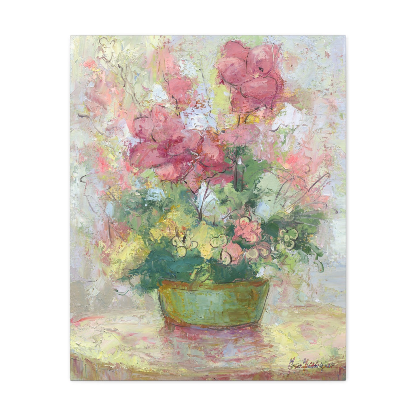 Floral Abstract Canvas Wall Art, by artist Marie Frederique
