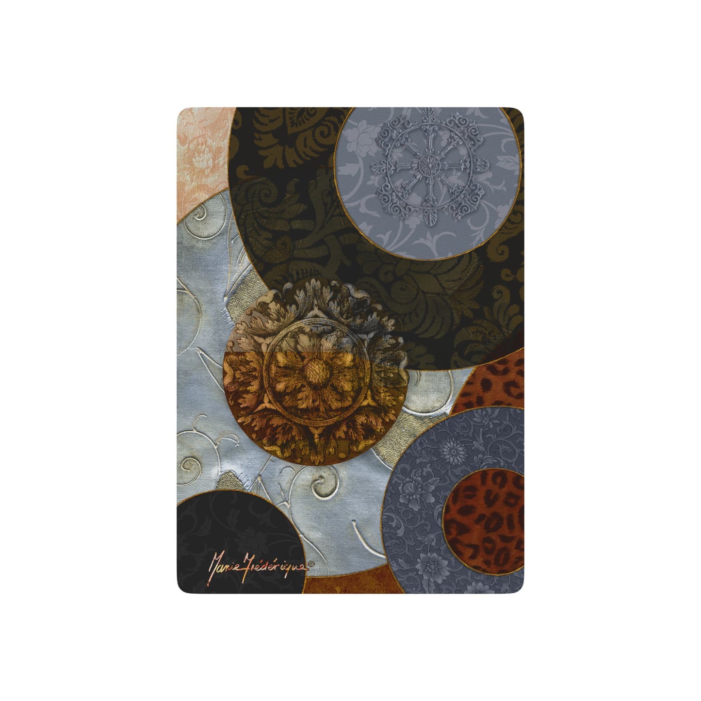 Circles, Elegant Bridge/Poker Playing Cards with Intricate Designs - Perfect for Game Nights & Collectors by artist Marie Frederique