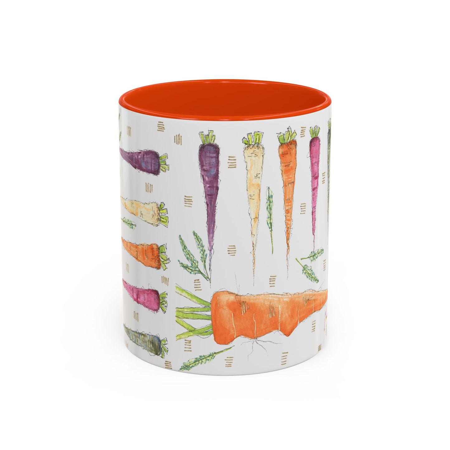Rainbow Carrot - Colorful Mug by Artist Marie Frederique