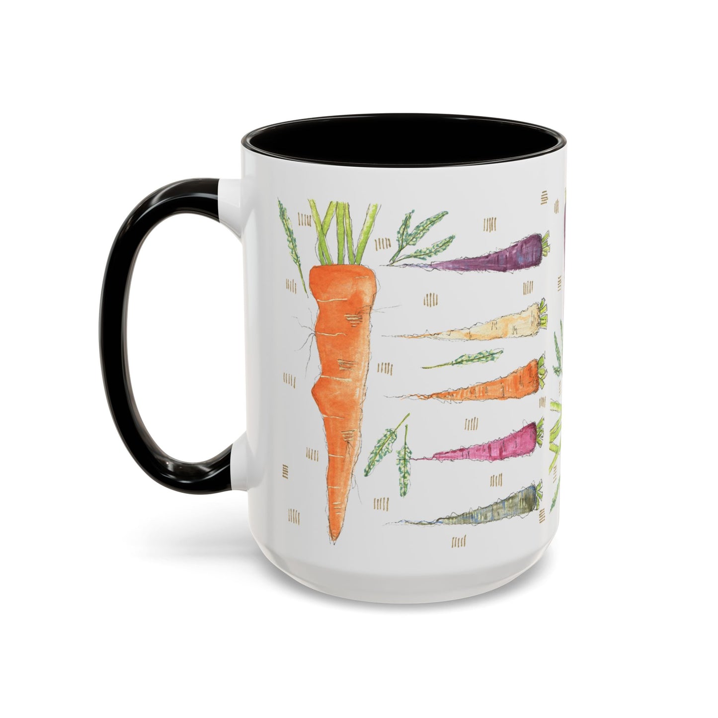 Rainbow Carrot - Colorful Mug by Artist Marie Frederique