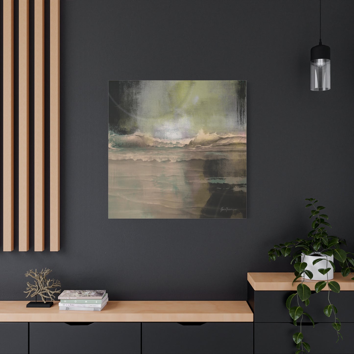 Serene Ocean Canvas Art Print by artist Marie Frederique