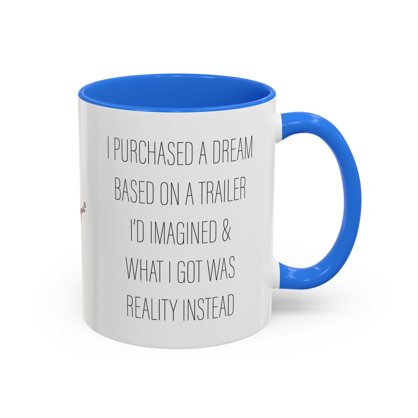 Dream vs Reality, Thought Provoking Mug Design by artist Marie Frederique