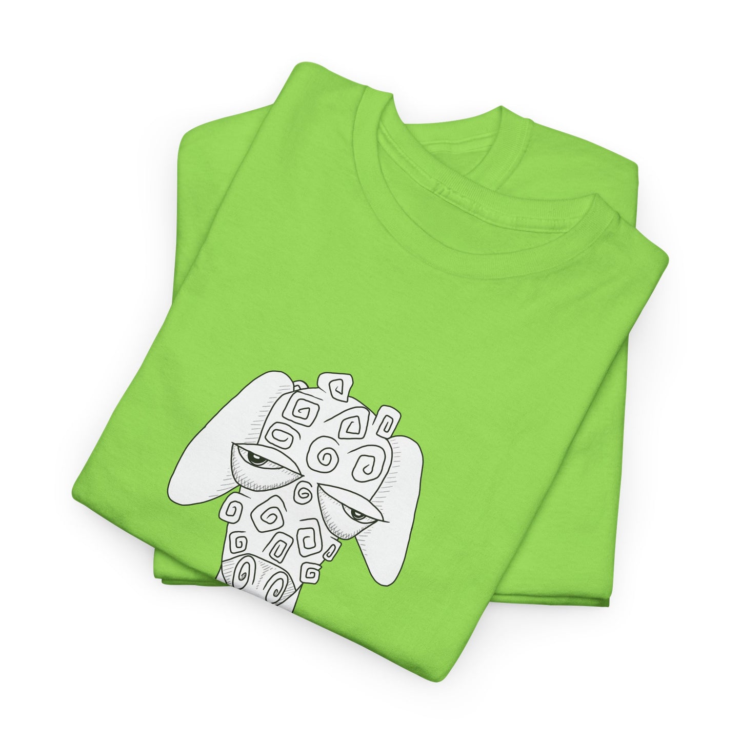 Adult Humor "QUE LA FQ!" Sheep's face - Unisex Heavy Cotton Tee by artist Marie Frederique