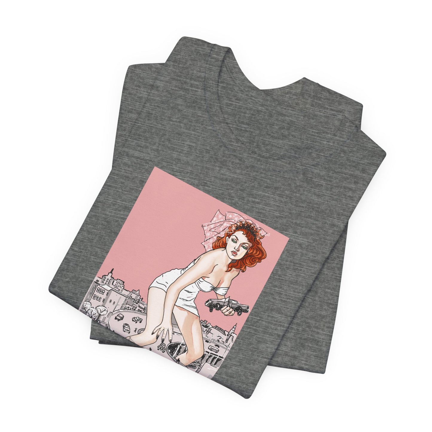 Bridezilla Retro Short Sleeve Tee by artist Marie Frederique