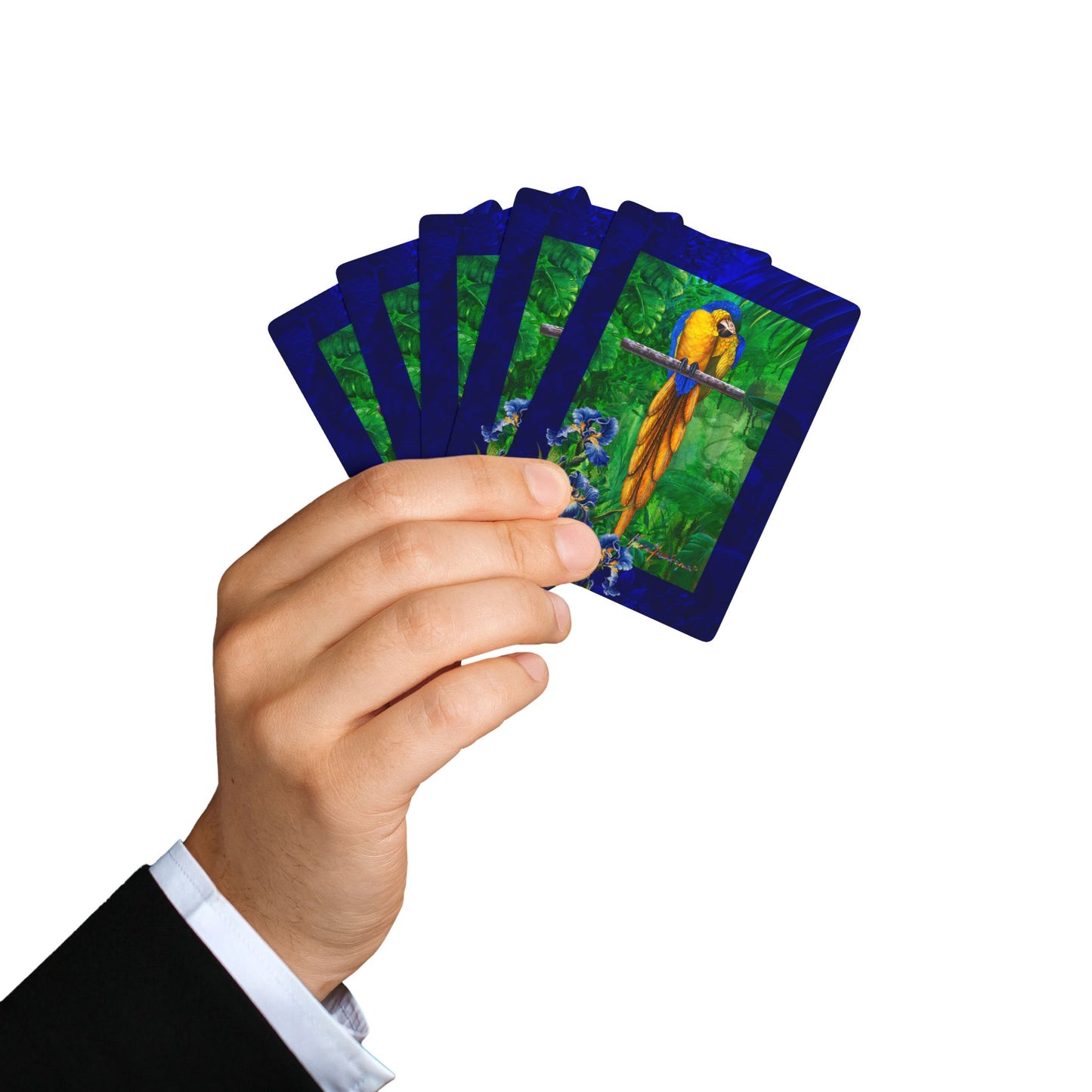 Macaw Parrot Amazon Jungle Bridge/Poker Playing Cards - Design by artist Marie Frederique