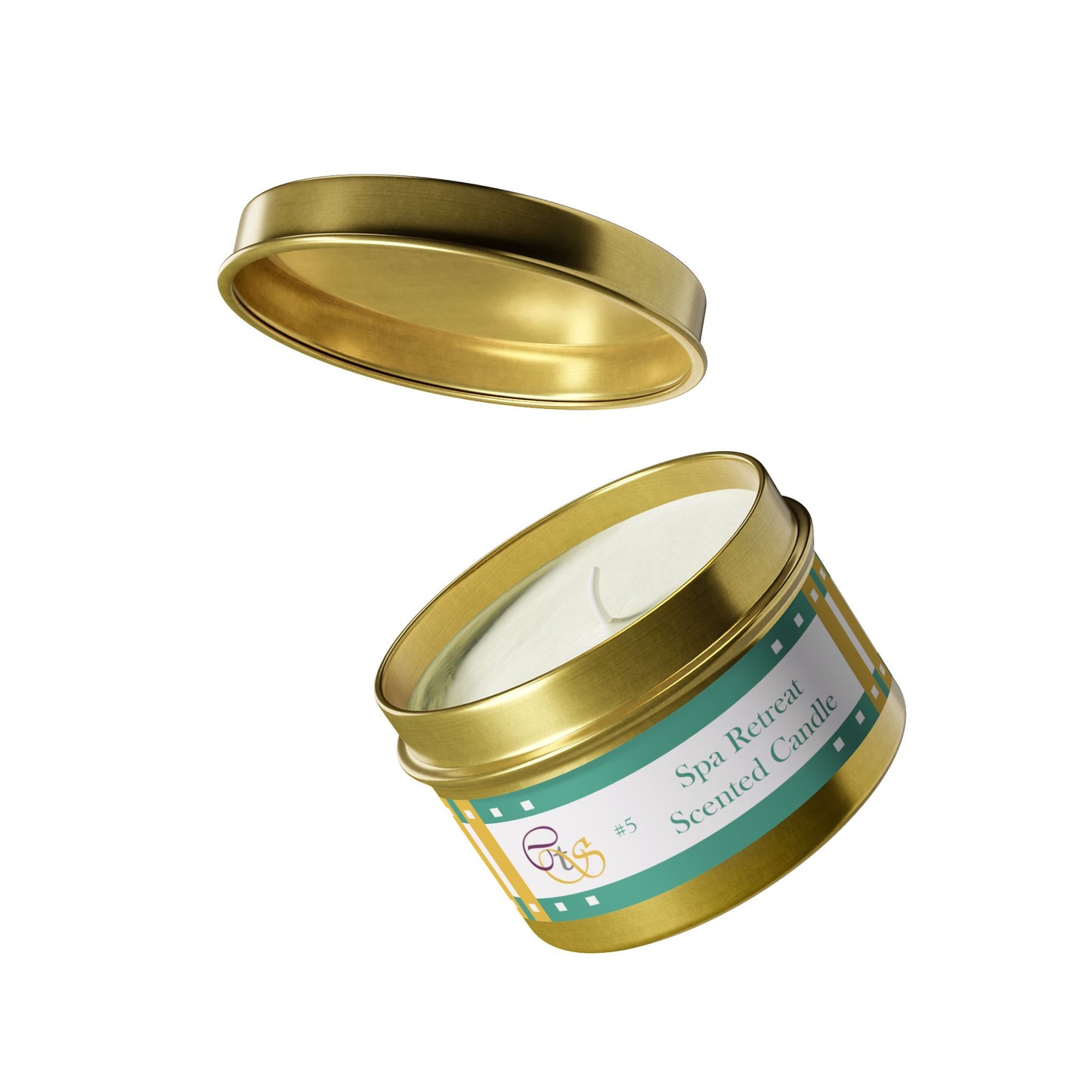 Candle, Equestrian Spa Collection Tin, CTS # 5 "Spa Retreat" Scented Coconut Soy wax blend