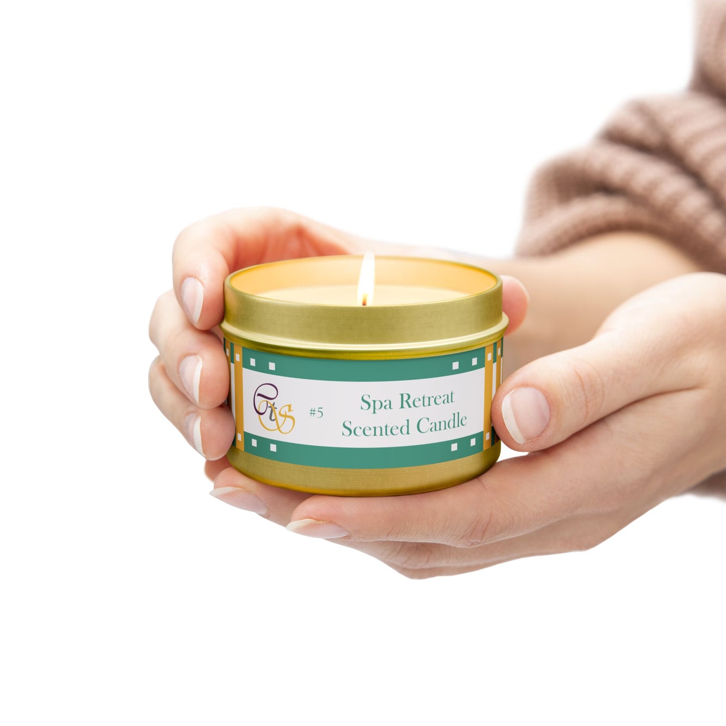 Candle, Equestrian Spa Collection Tin, CTS # 5 "Spa Retreat" Scented Coconut Soy wax blend