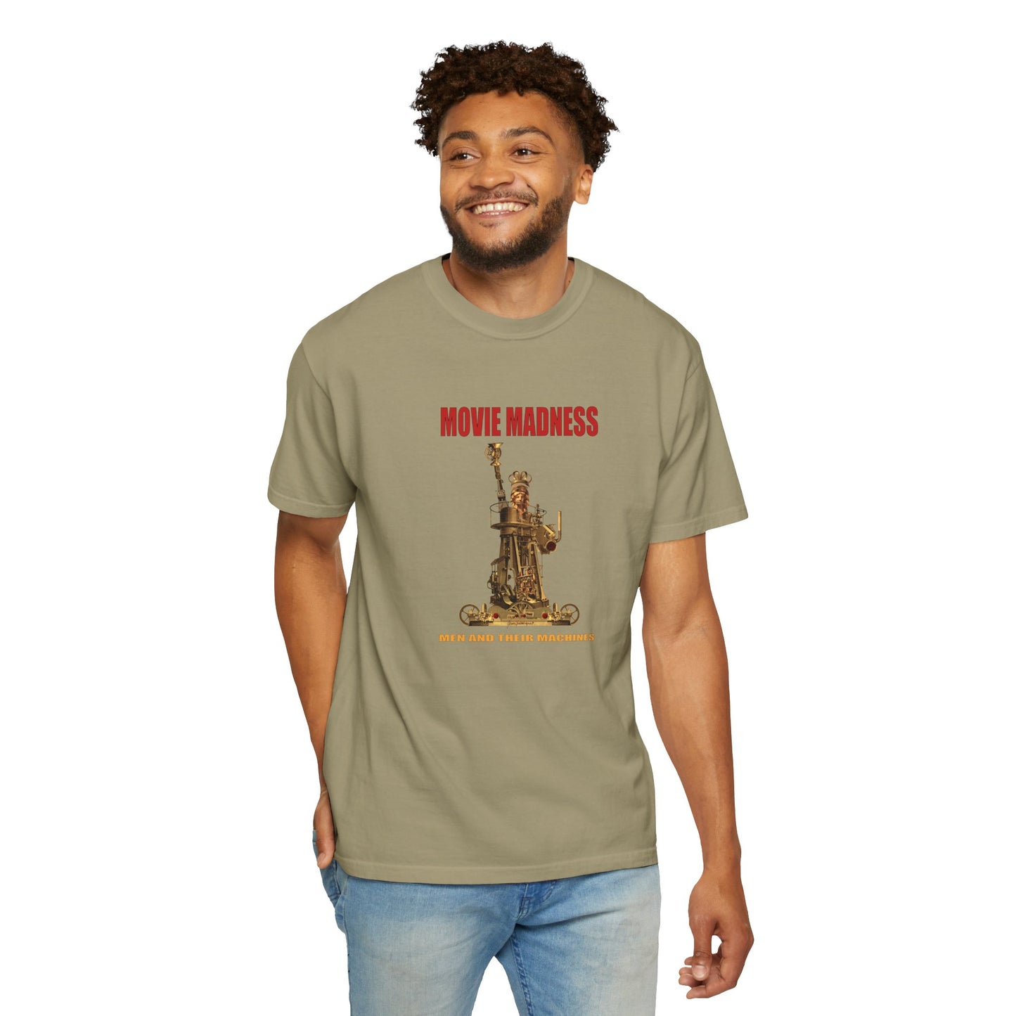 Movie Madness T-shirt - Statue of liberty made from machine parts by artist Marie Frederique