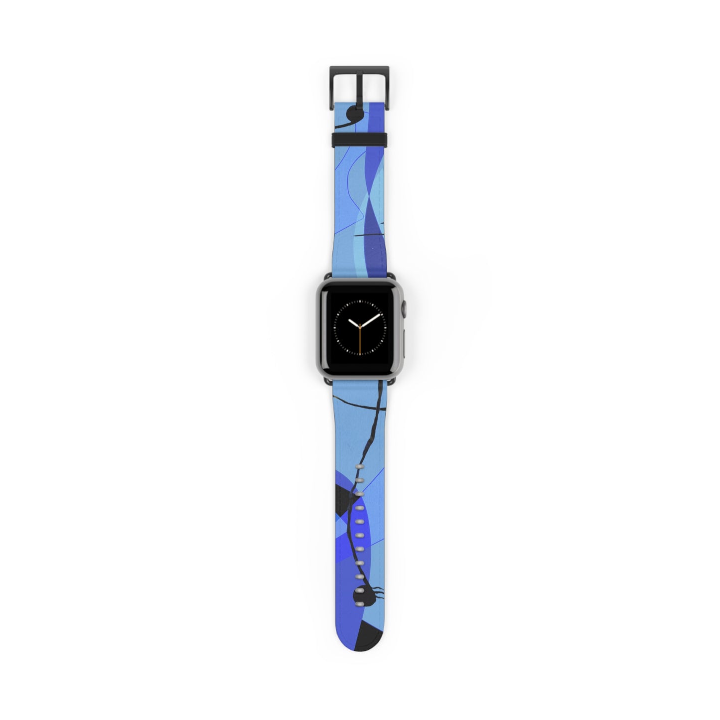 Abstract Series, Fun warm Blue tone faux leather Watch Band by artist Marie Frederique