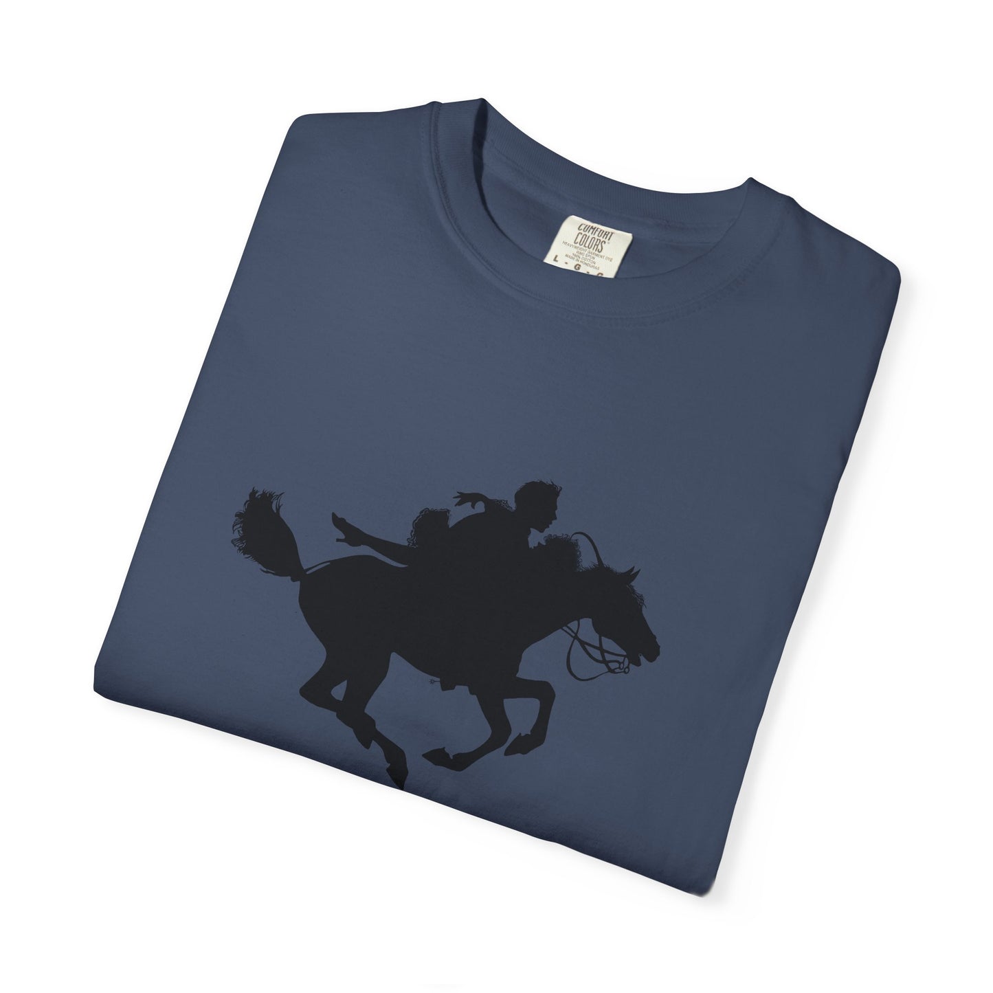 Equestrian Adventure, Runaway couple on a pony by artist Marie Frederique
