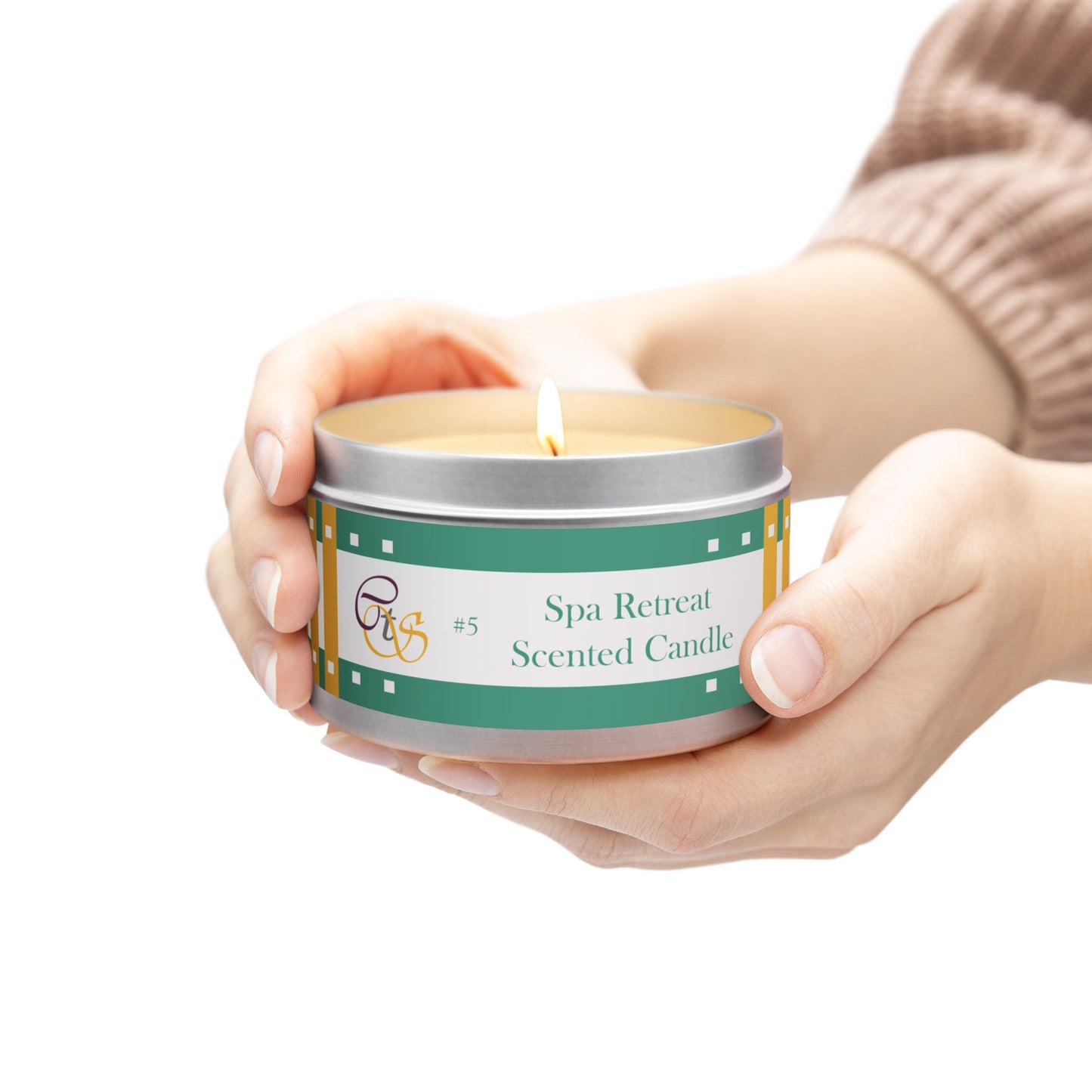 Candle, Equestrian Spa Collection Tin, CTS # 5 "Spa Retreat" Scented Coconut Soy wax blend