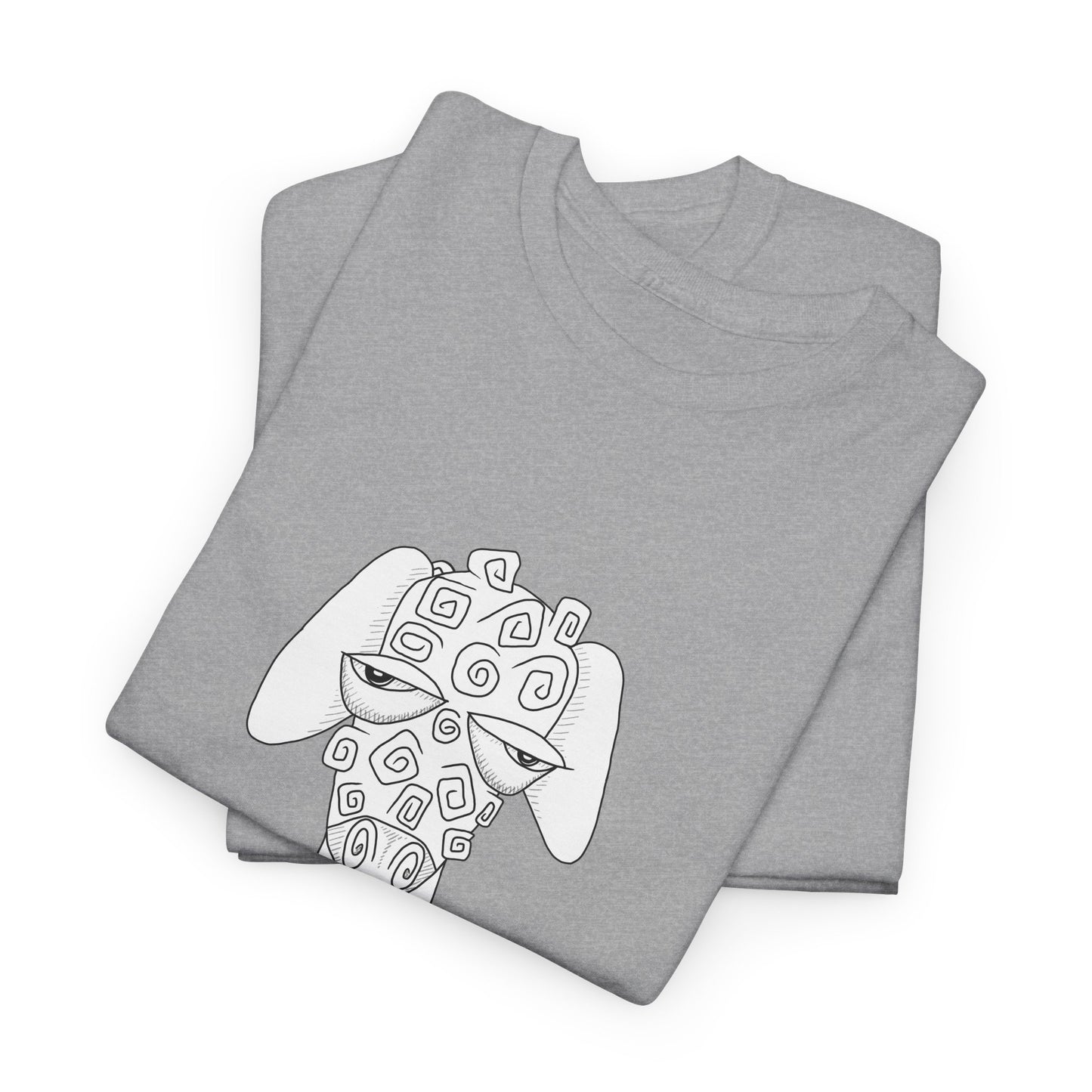 Adult Humor "QUE LA FQ!" Sheep's face - Unisex Heavy Cotton Tee by artist Marie Frederique
