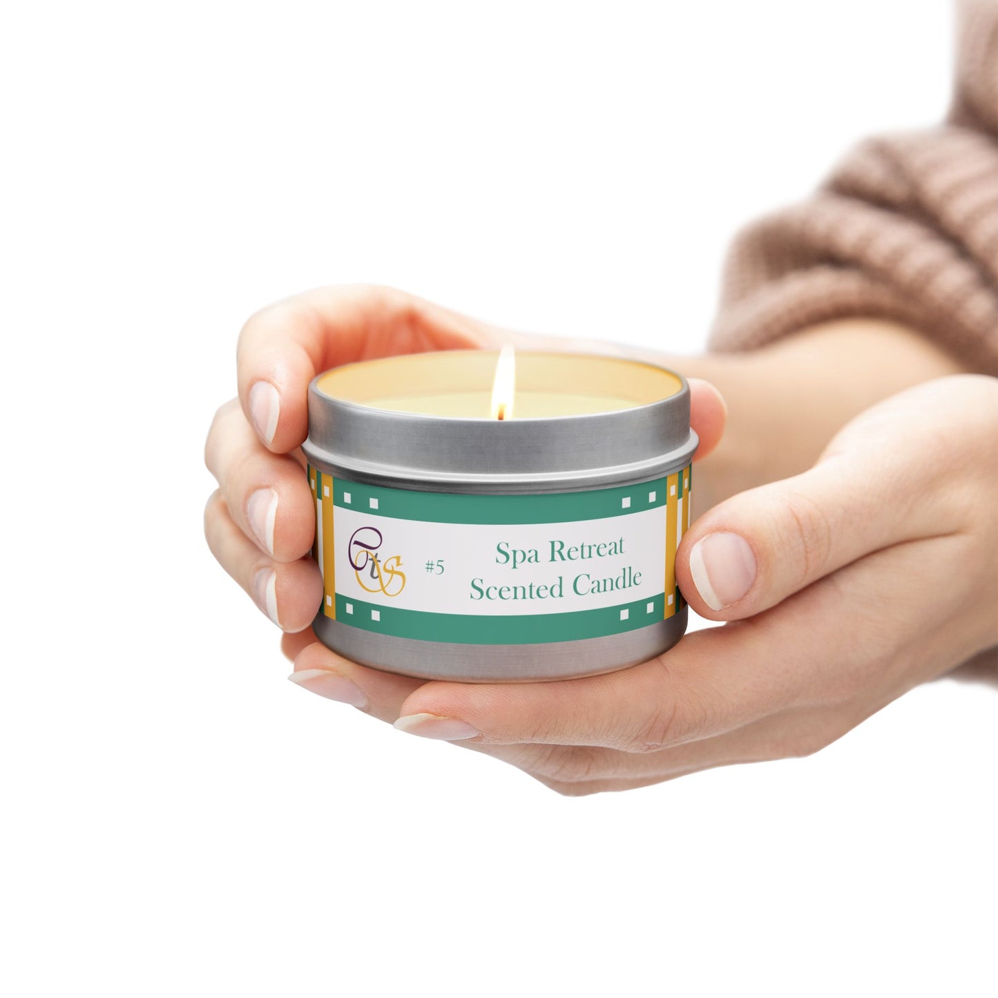 Candle, Equestrian Spa Collection Tin, CTS # 5 "Spa Retreat" Scented Coconut Soy wax blend