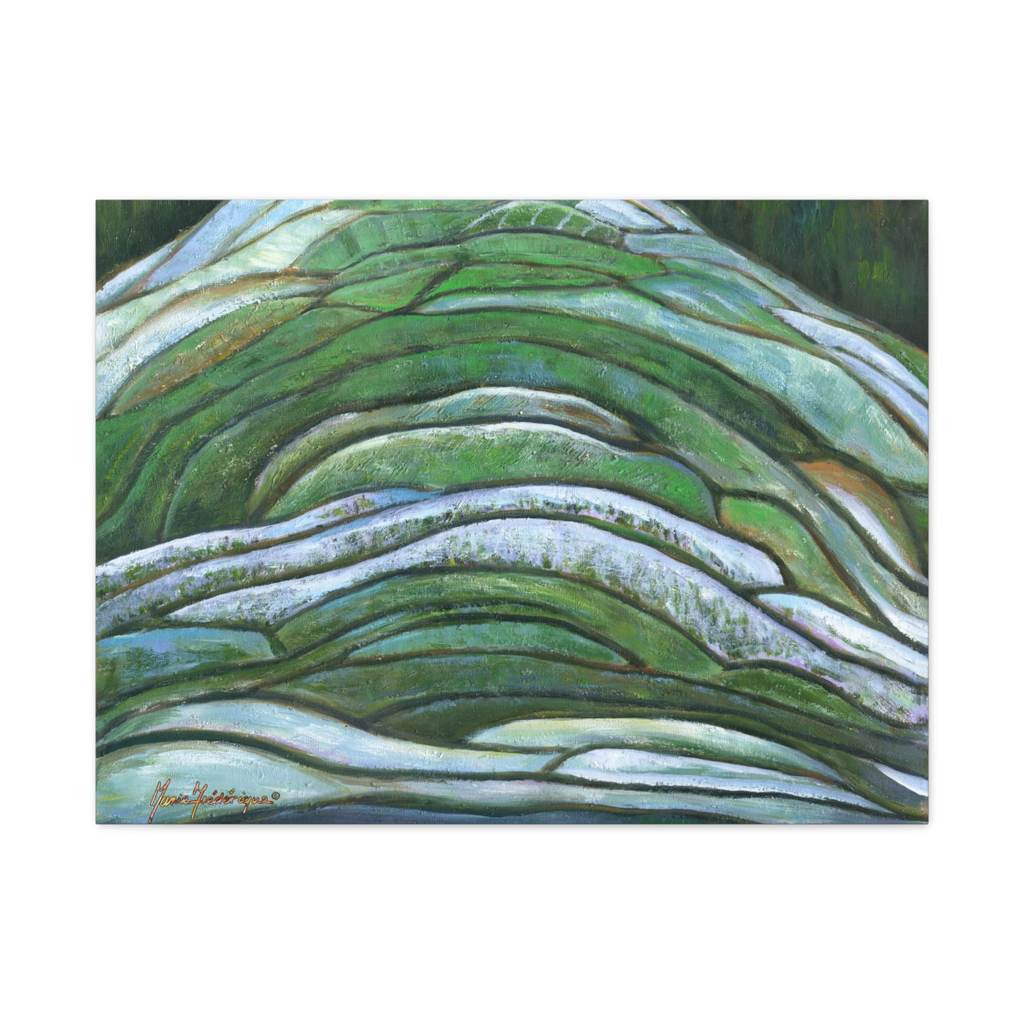 Aerial landscape, Terrace farming Wall Art by artist Marie Frederique