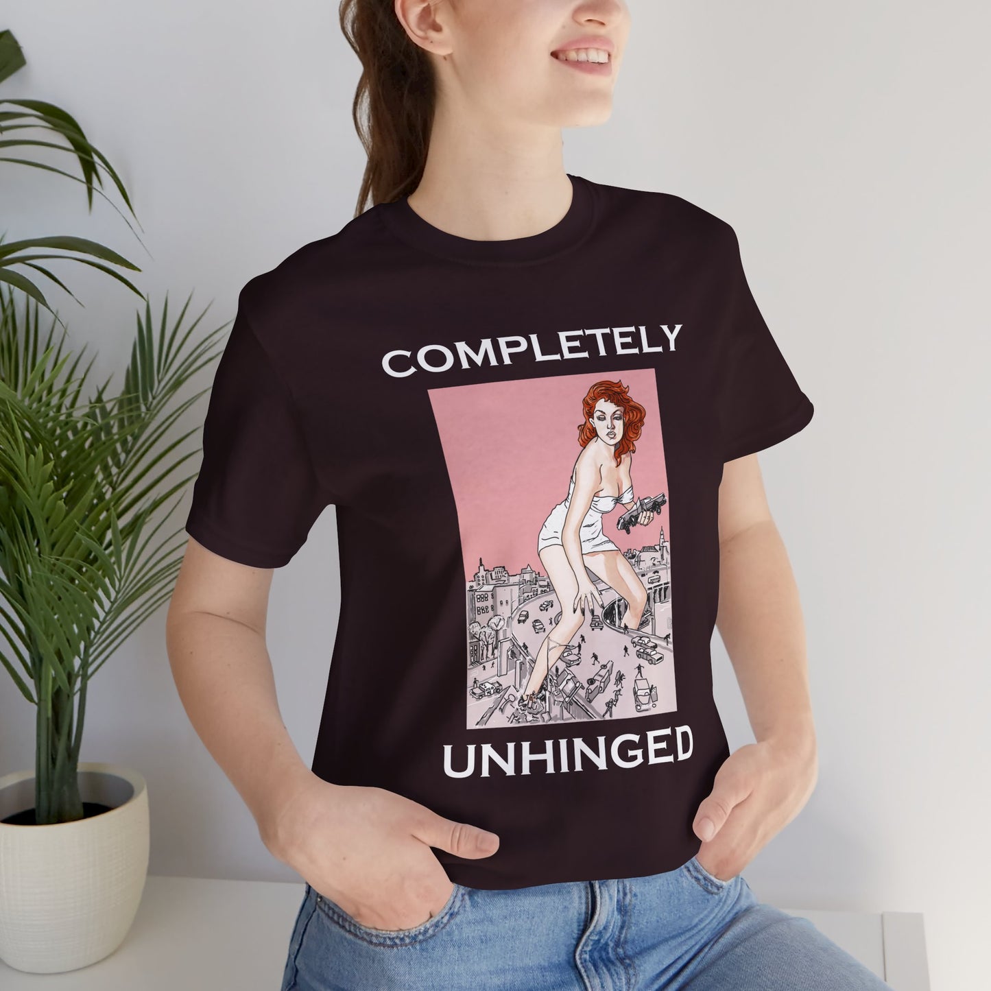 Completely Unhinged Retro Short Sleeve Tee by artist Marie Frederique