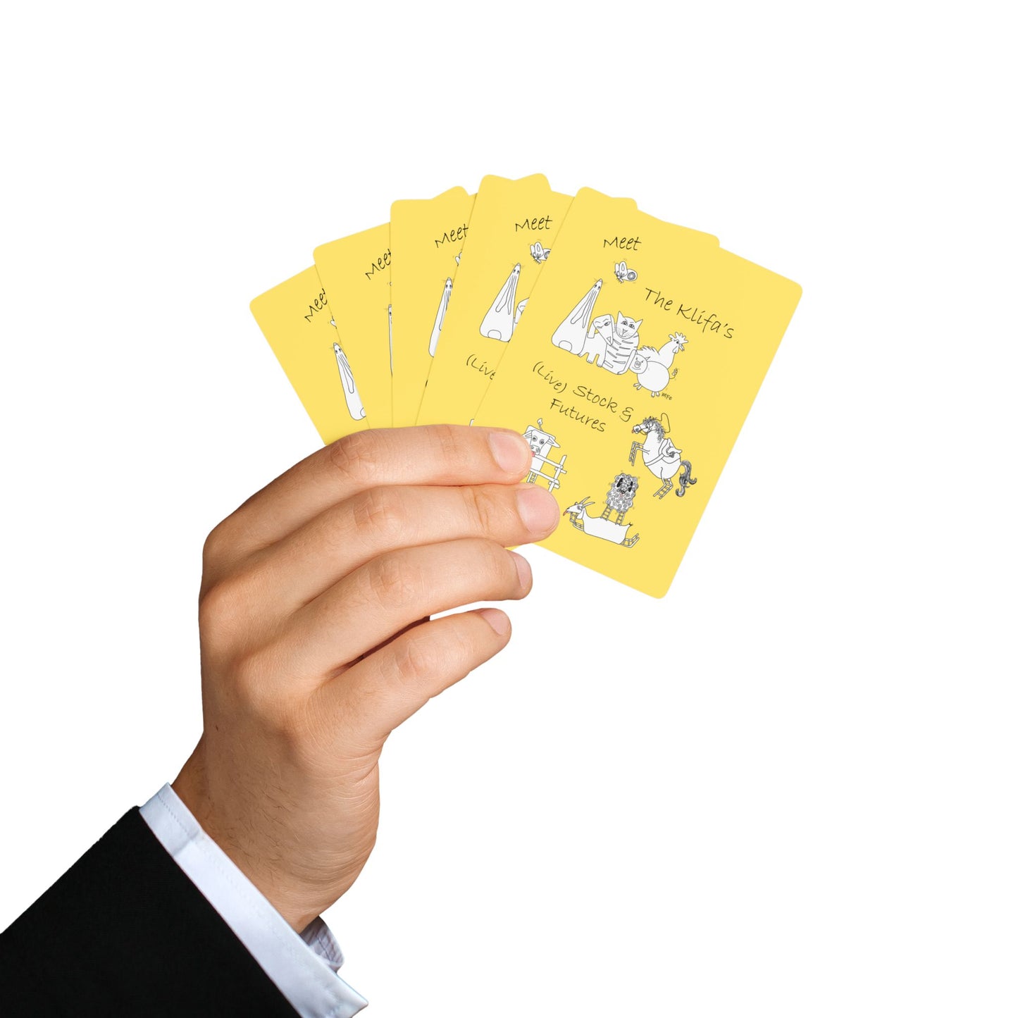 Klifa yellow, Custom Playing Cards - Fun & Unique Card Game Set by artist Marie Frederique