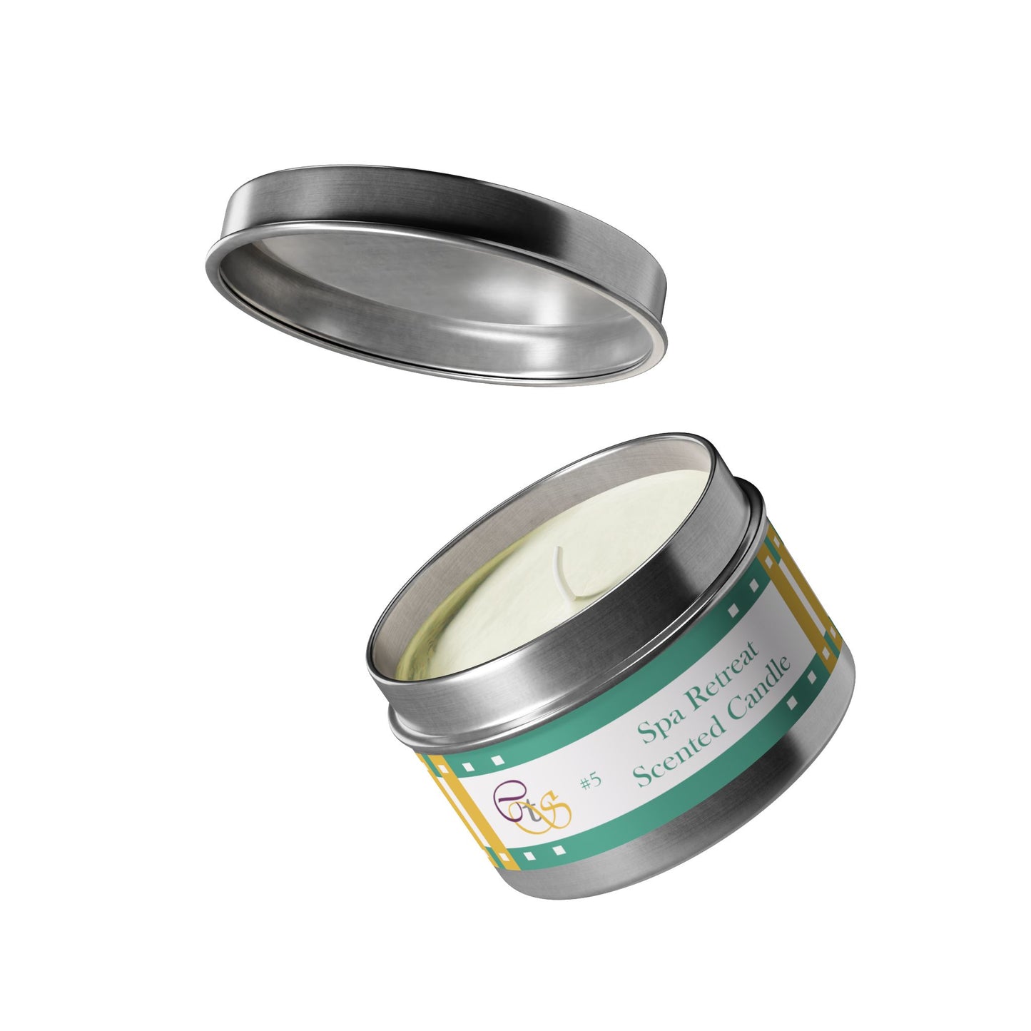 Candle, Equestrian Spa Collection Tin, CTS # 5 "Spa Retreat" Scented Coconut Soy wax blend