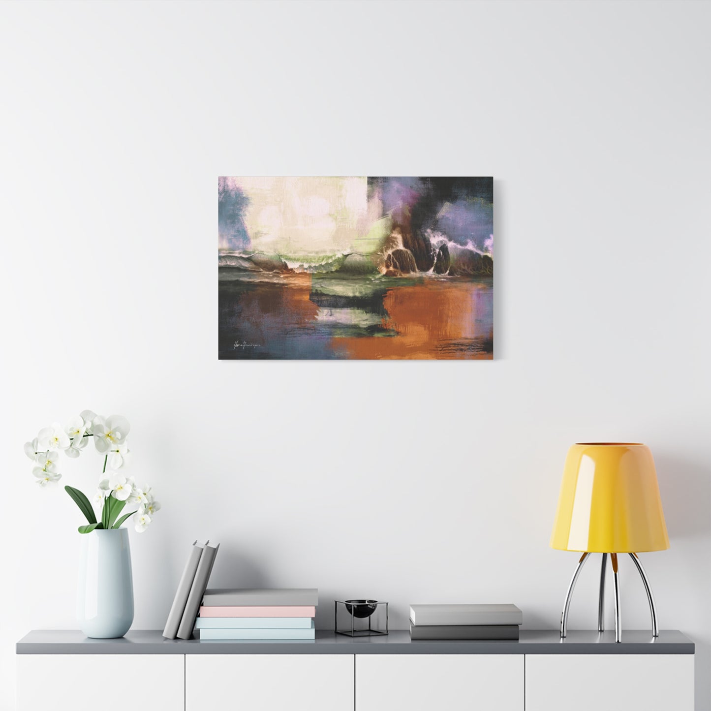 Abstract Ocean Wave Canvas Print by artist Marie Frederique