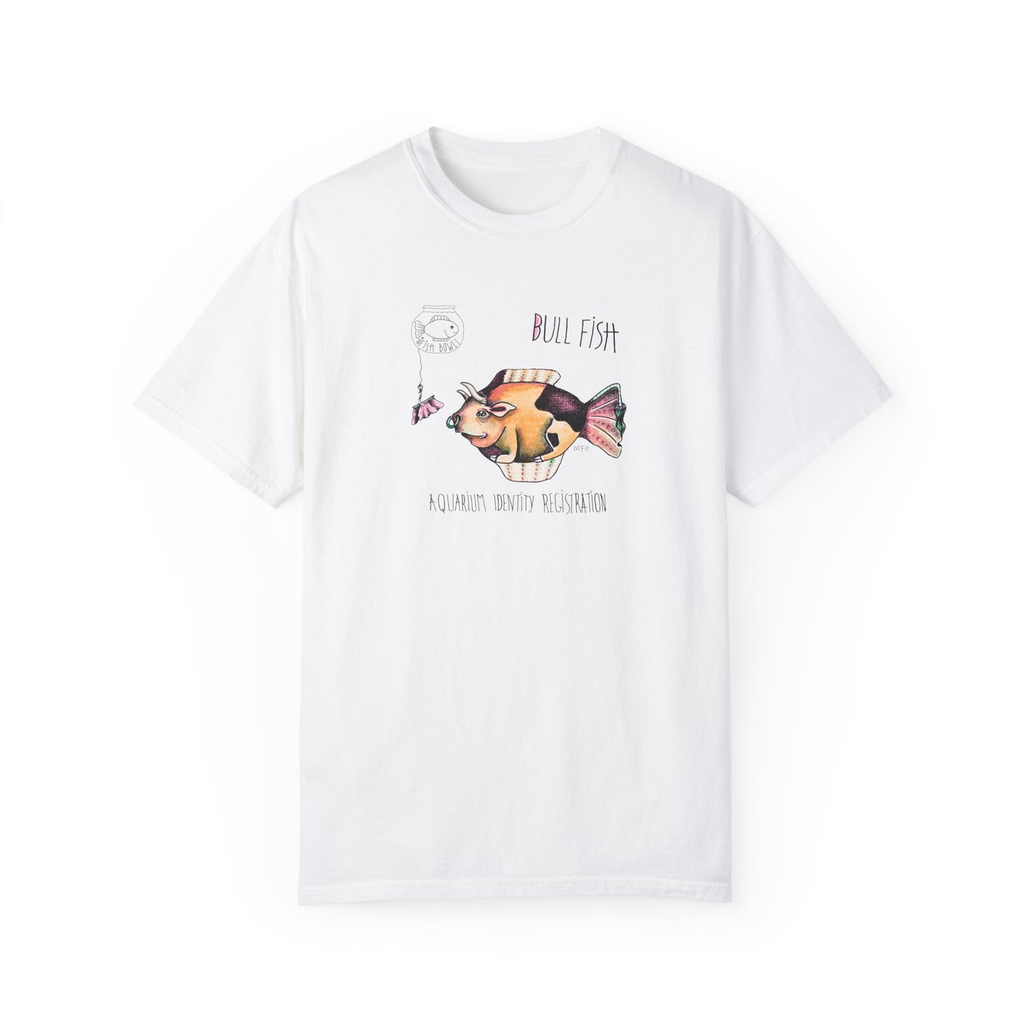Bull Fish Unisex T-shirt - The Fishbowl Collection by artist Marie Frederique