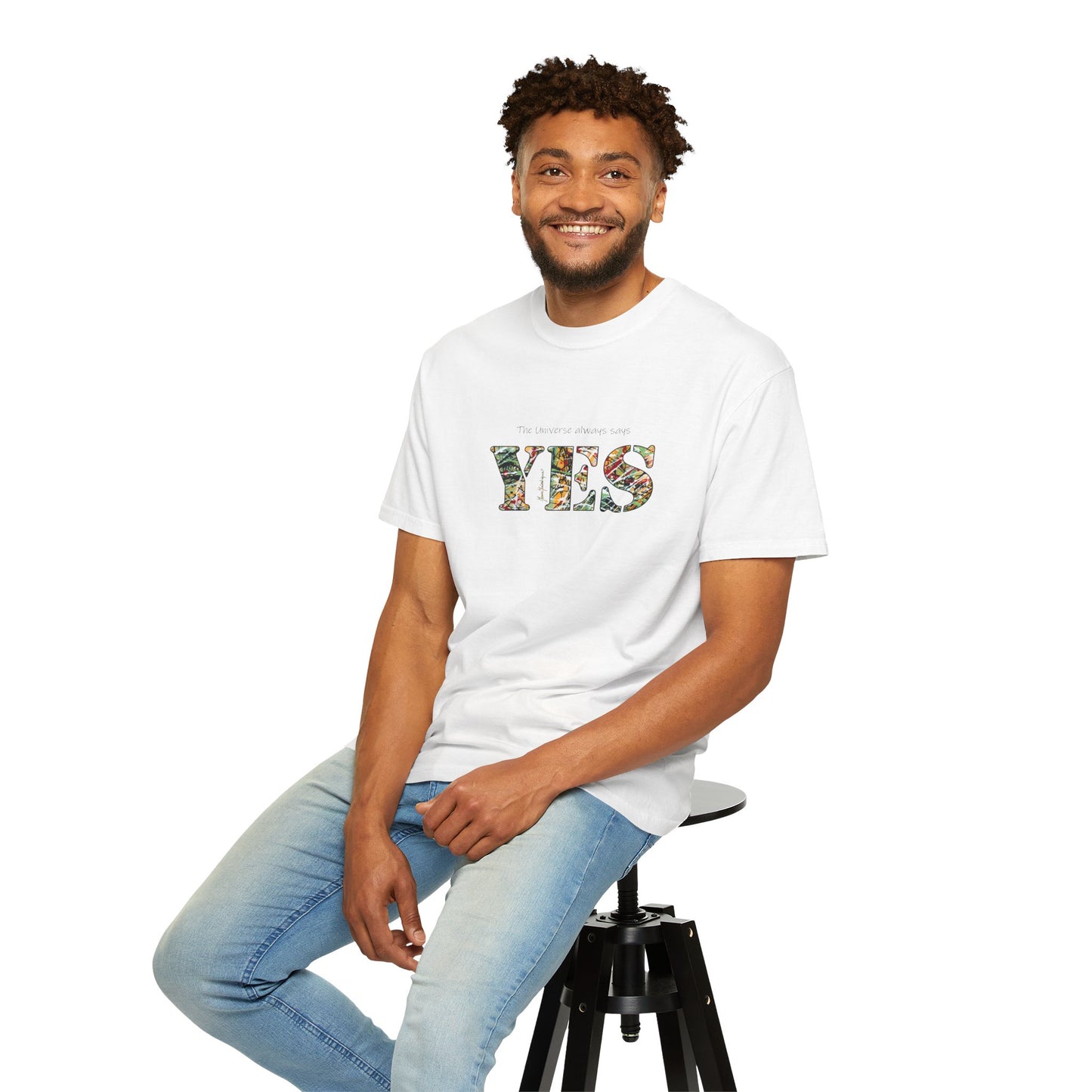 Abstract Expressionist YES Unisex T-shirt by artist Marie Frederique