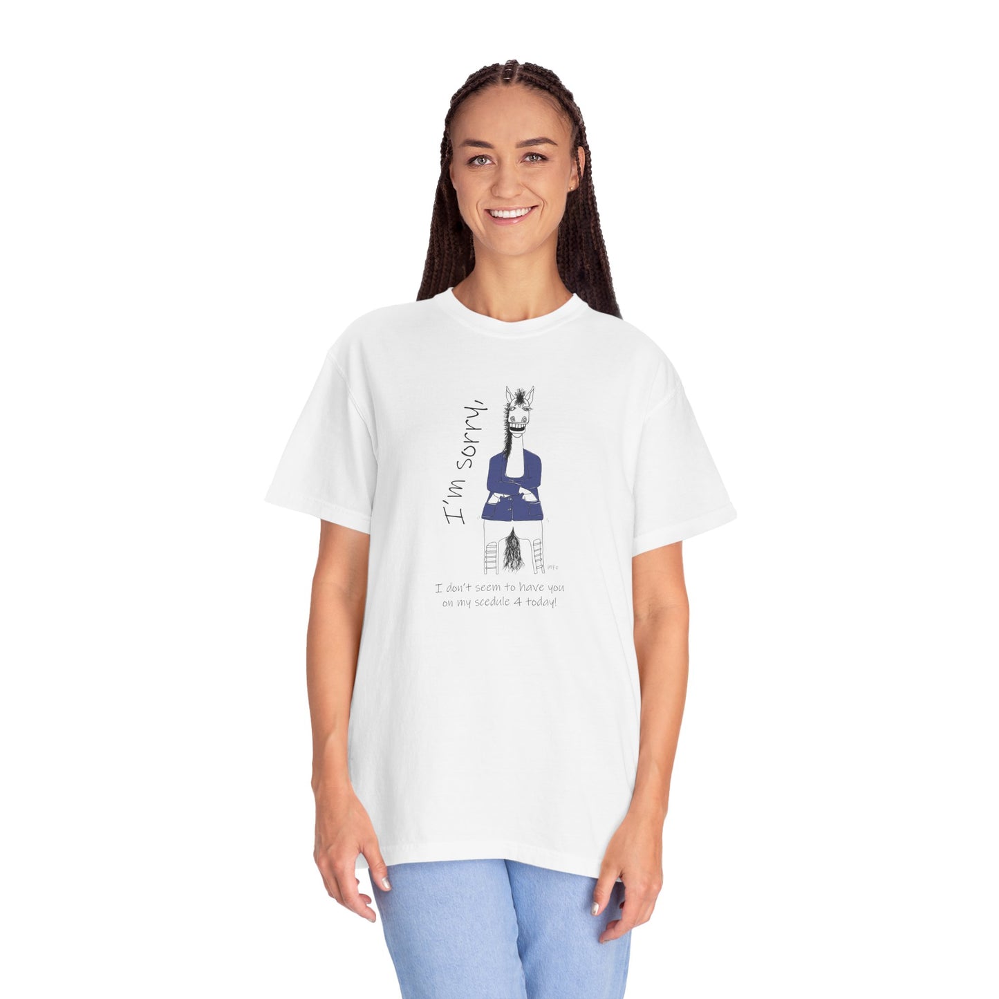 Equestrian Whimsical Horse, Not working today! T-Shirt by artist Marie Frederique