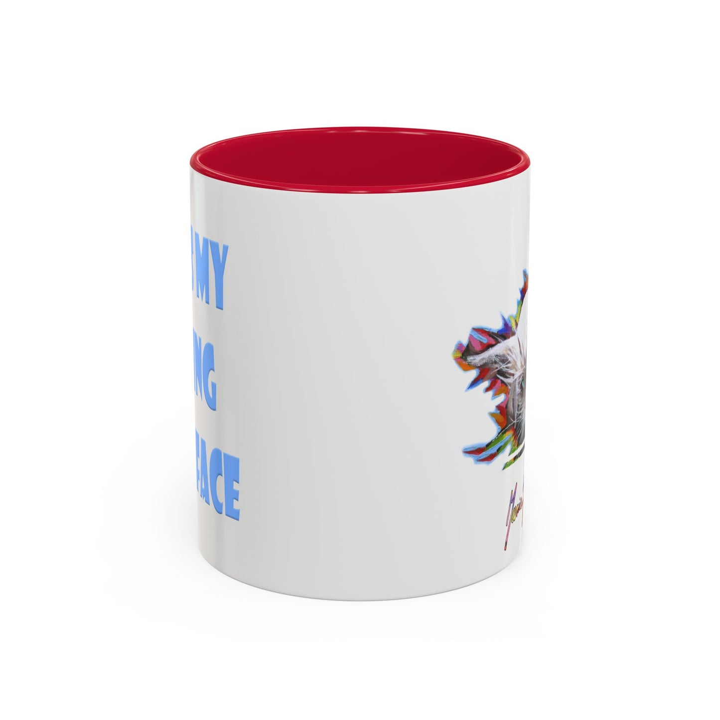 RBF - Wet Cat Art print Mug by Artist Marie Frederique