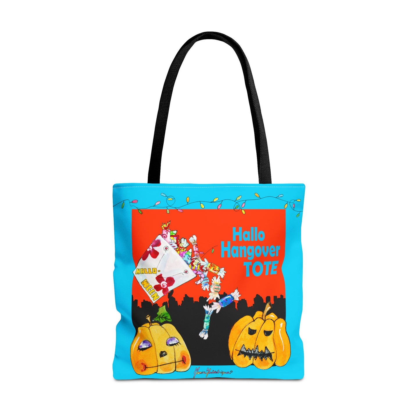 Halloween Sugar high tote by artist Marie Frederique - Perfect for Trick-or-Treating