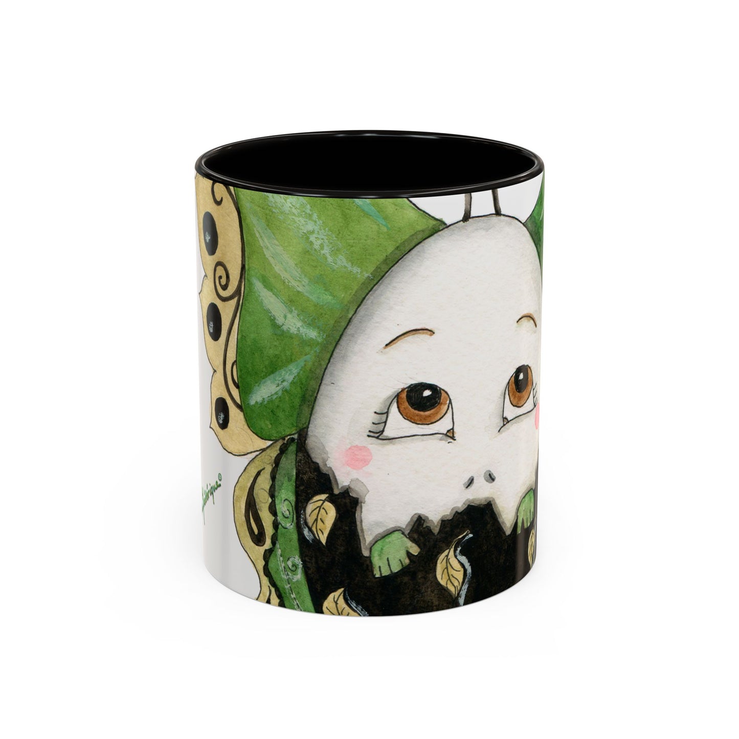 Whimsical Egg Butterfly 1, Colorful Mug by Artist Marie Frederique