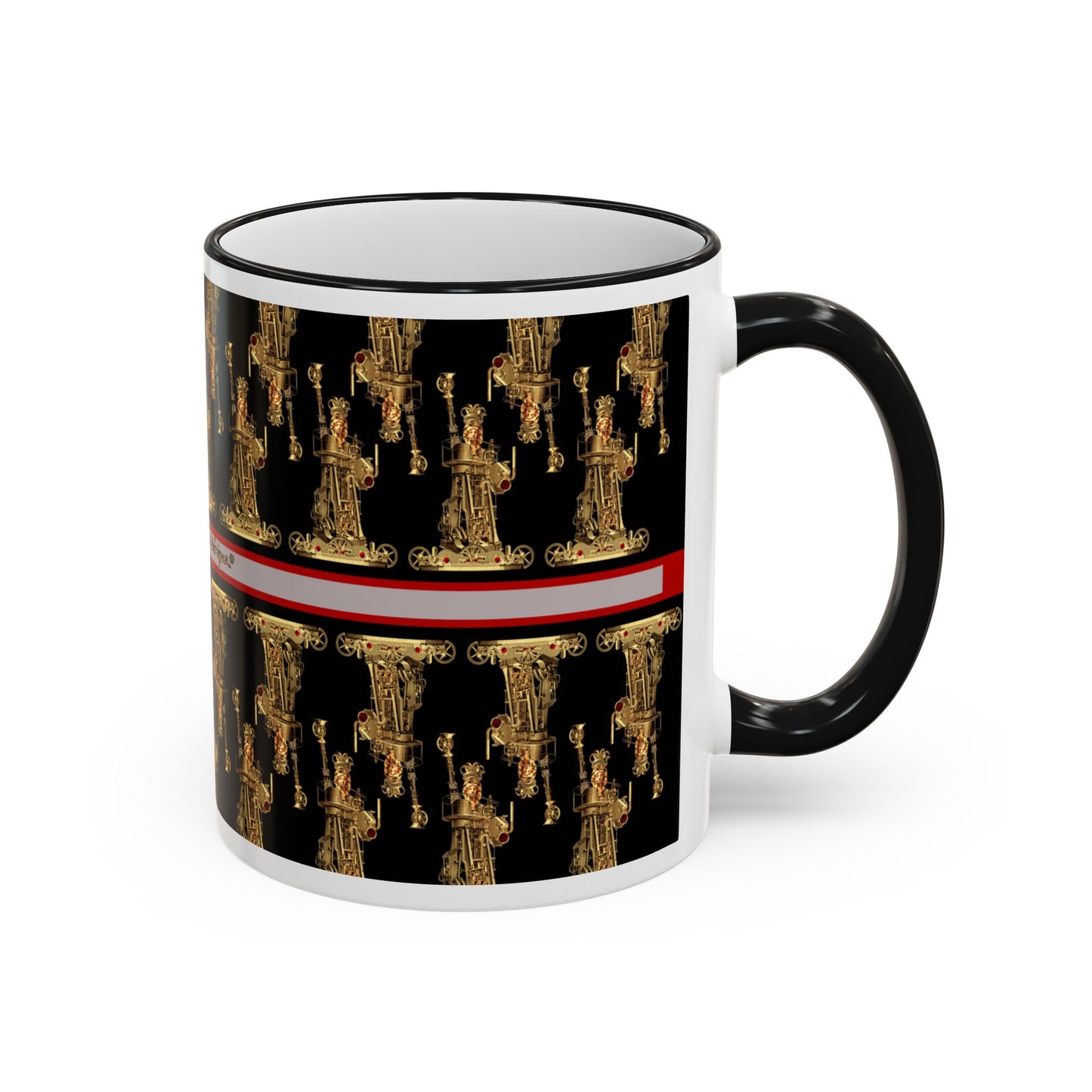 Vintage Steam Engine, Liberty Mug — "Men and Their Machines" – 11oz/15oz by artist Marie Frederique