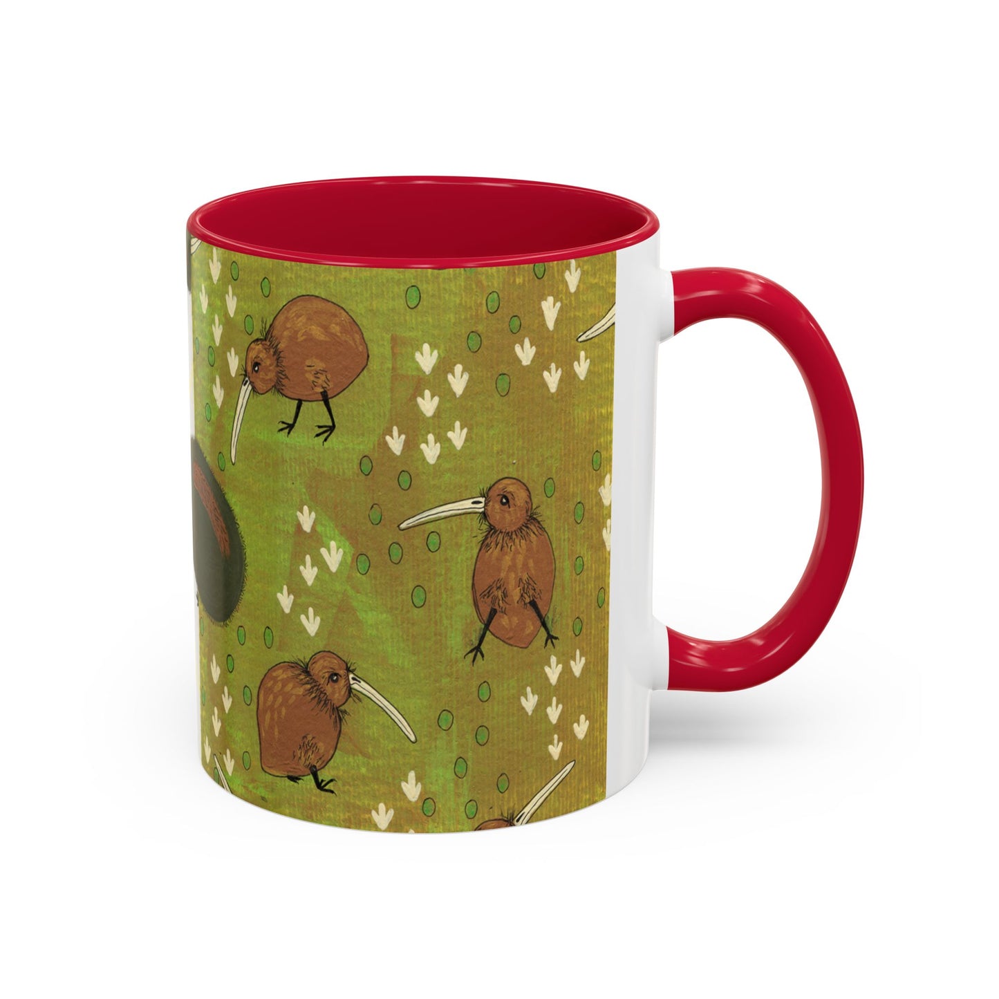 Kiwis and Kiwis Colorful Mug by Artist Marie Frederique
