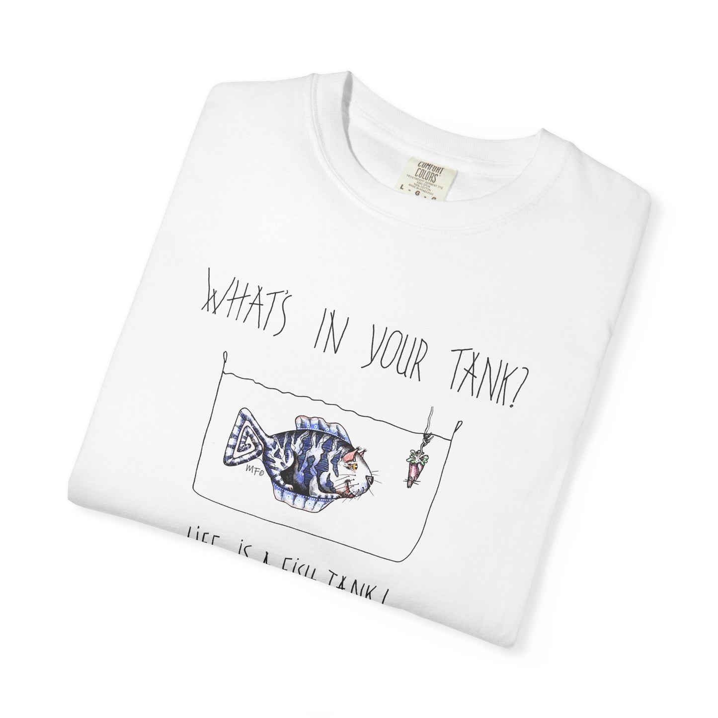 Fish Tank Collection, Cat Fish Aquarium T-Shirt by artist Marie Frederique