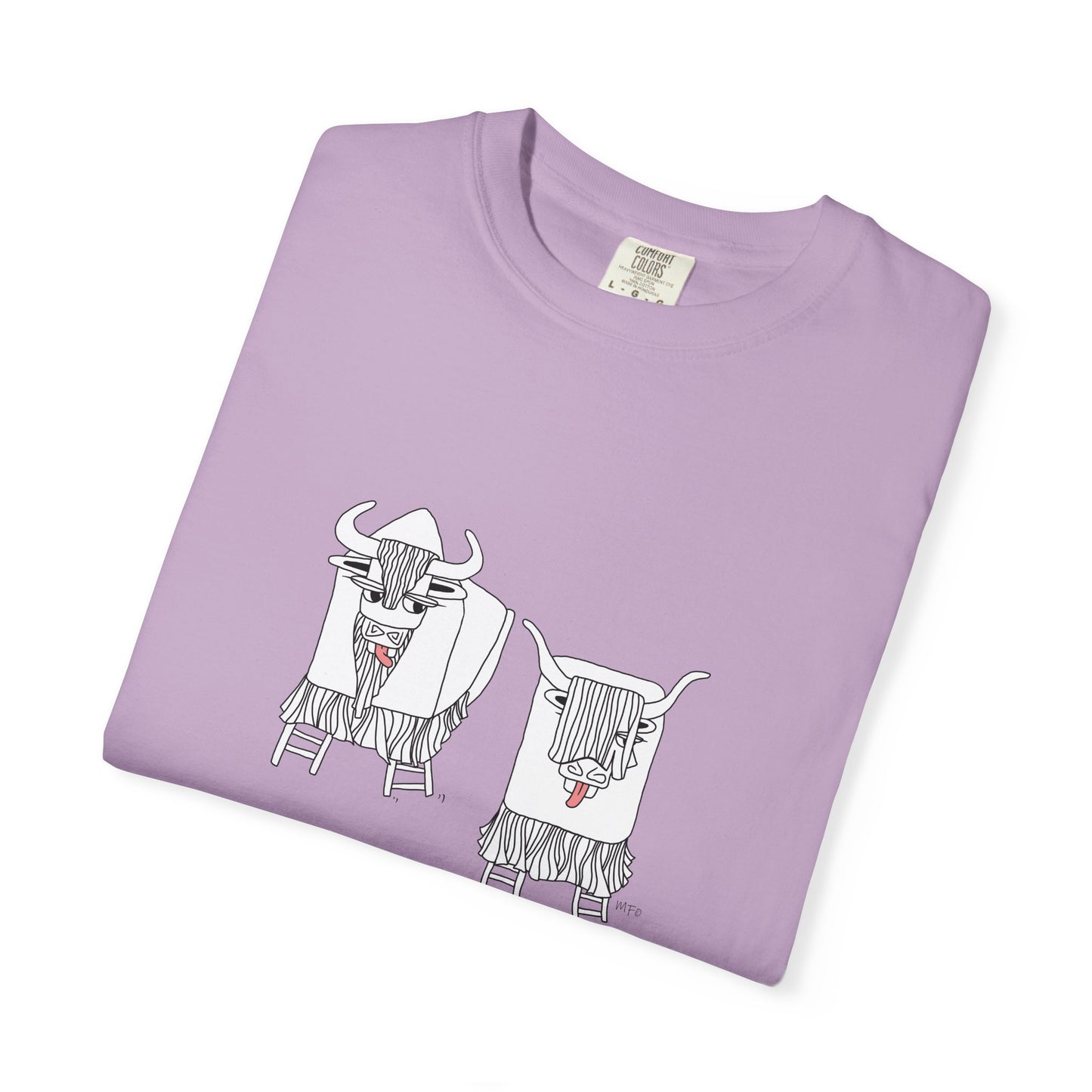 Whimsical Yak Art T-shirt by artist Marie Frederique Fun Graphic Tee, Unique Gift Idea, Animal Lover Shirt, Casual Wear, Farmhouse Style