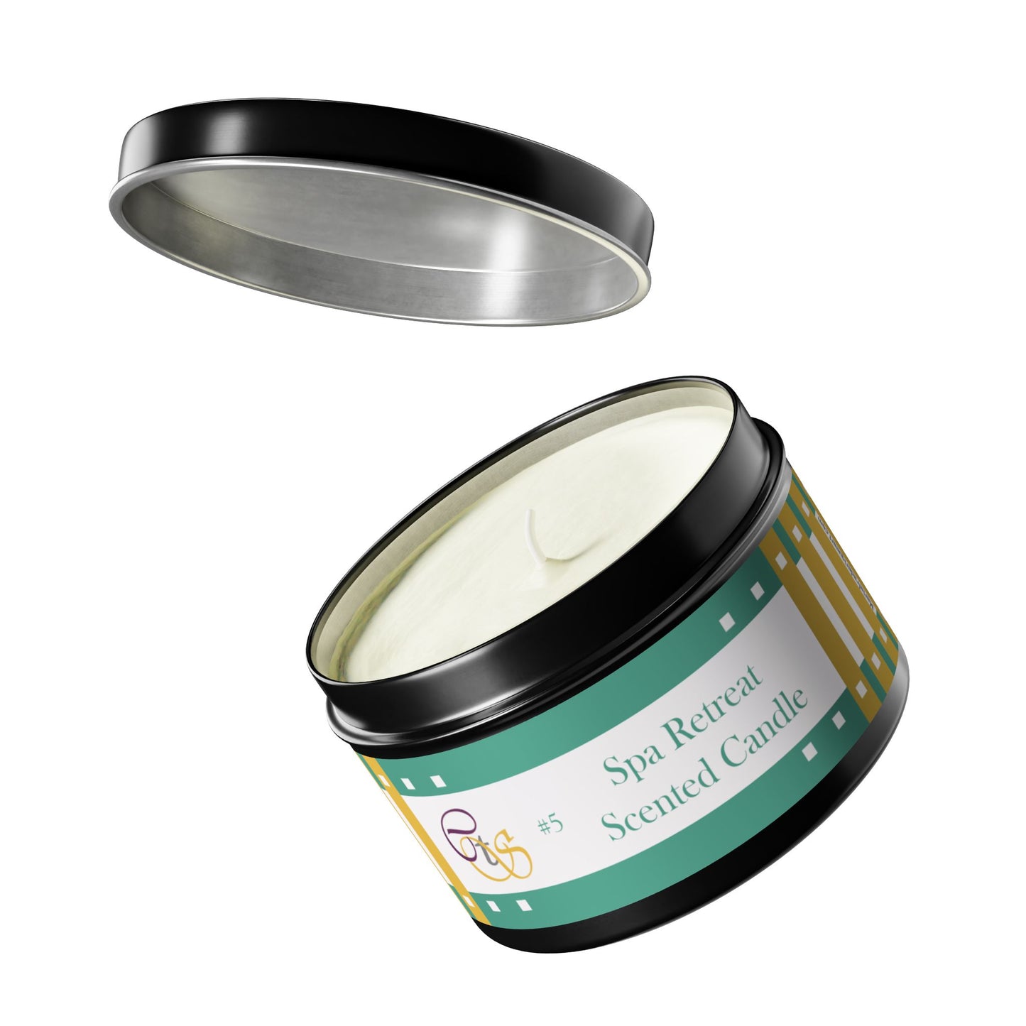 Candle, Equestrian Spa Collection Tin, CTS # 5 "Spa Retreat" Scented Coconut Soy wax blend