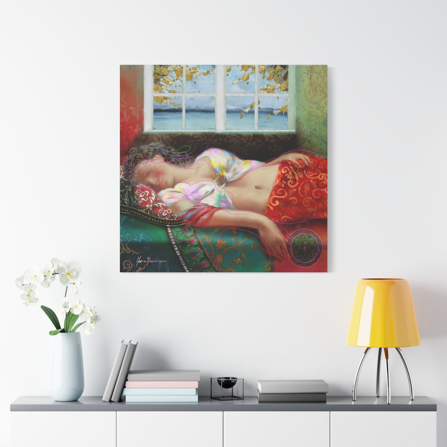 Mid-Day Nap, Dreamy Abstract Wall Art, by artist Marie Frederique