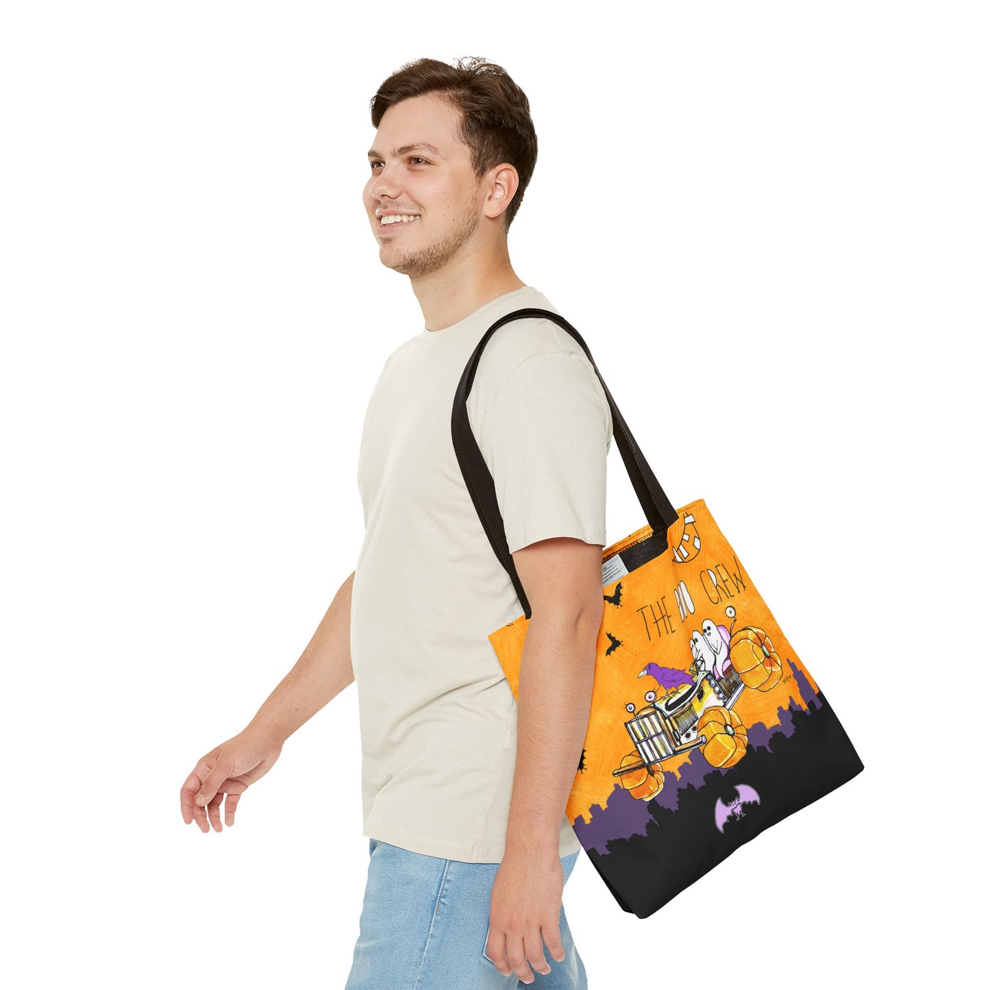 Halloween Tractor Boo Crew, Tote Bag by artist Marie Frederique