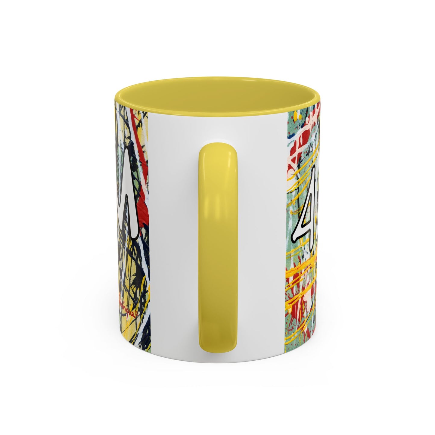 OM/AUM Zen, Abstract expressionist Colorful Mug by Artist Marie Frederique