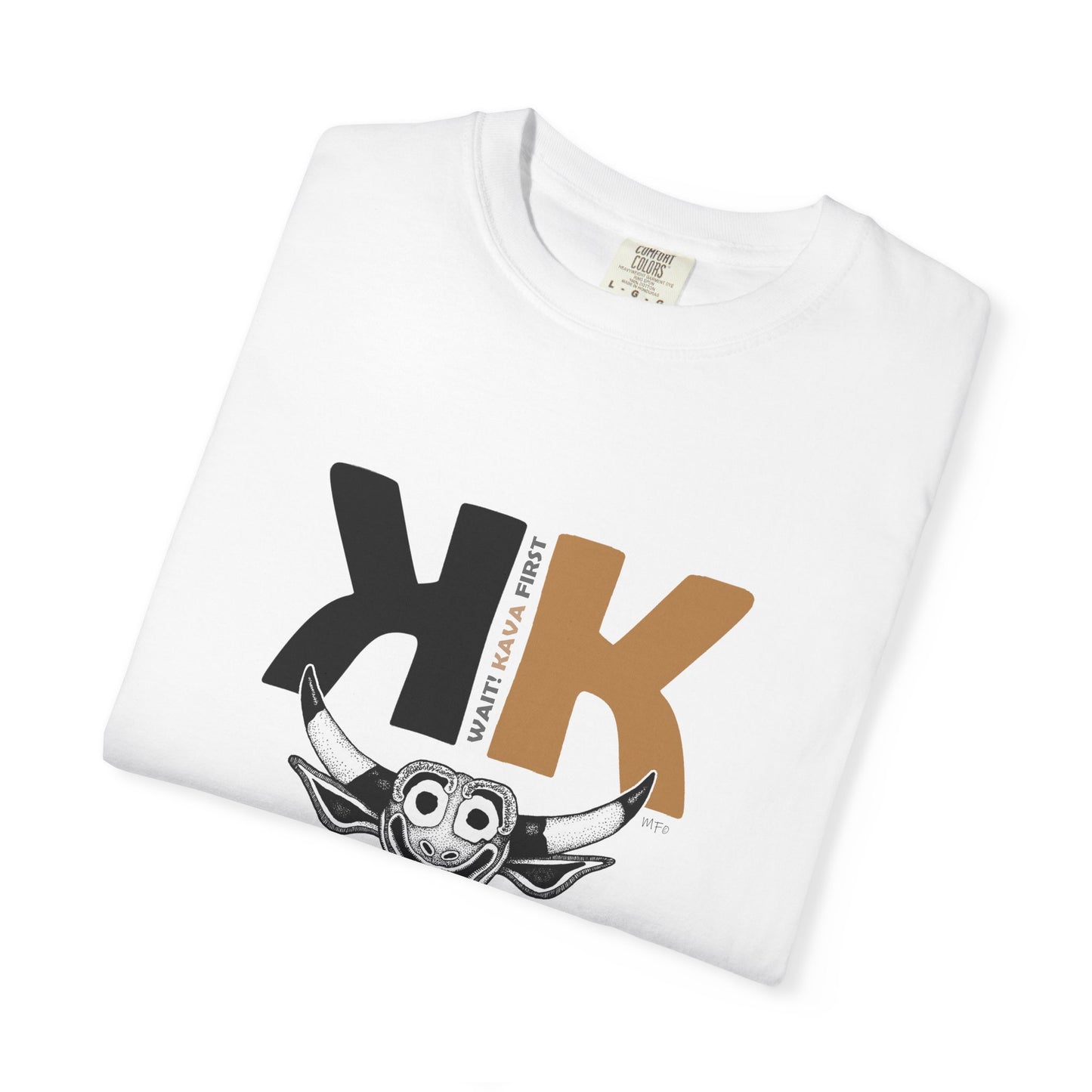 Kava Graphic Unisex T-Shirt with Skull Design by artist Marie Frederique