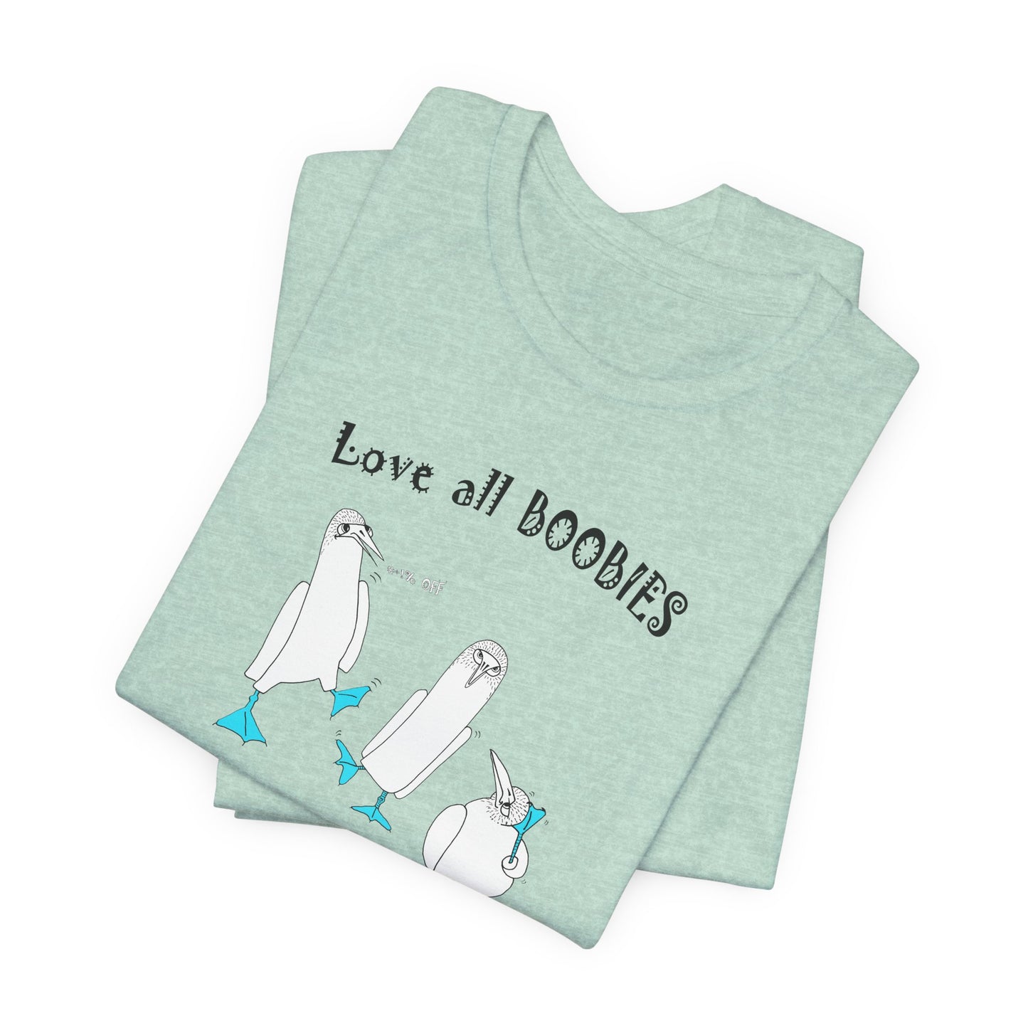 Blue-Footed Boobie Whimsical T-Shirt by artist Marie Frederique