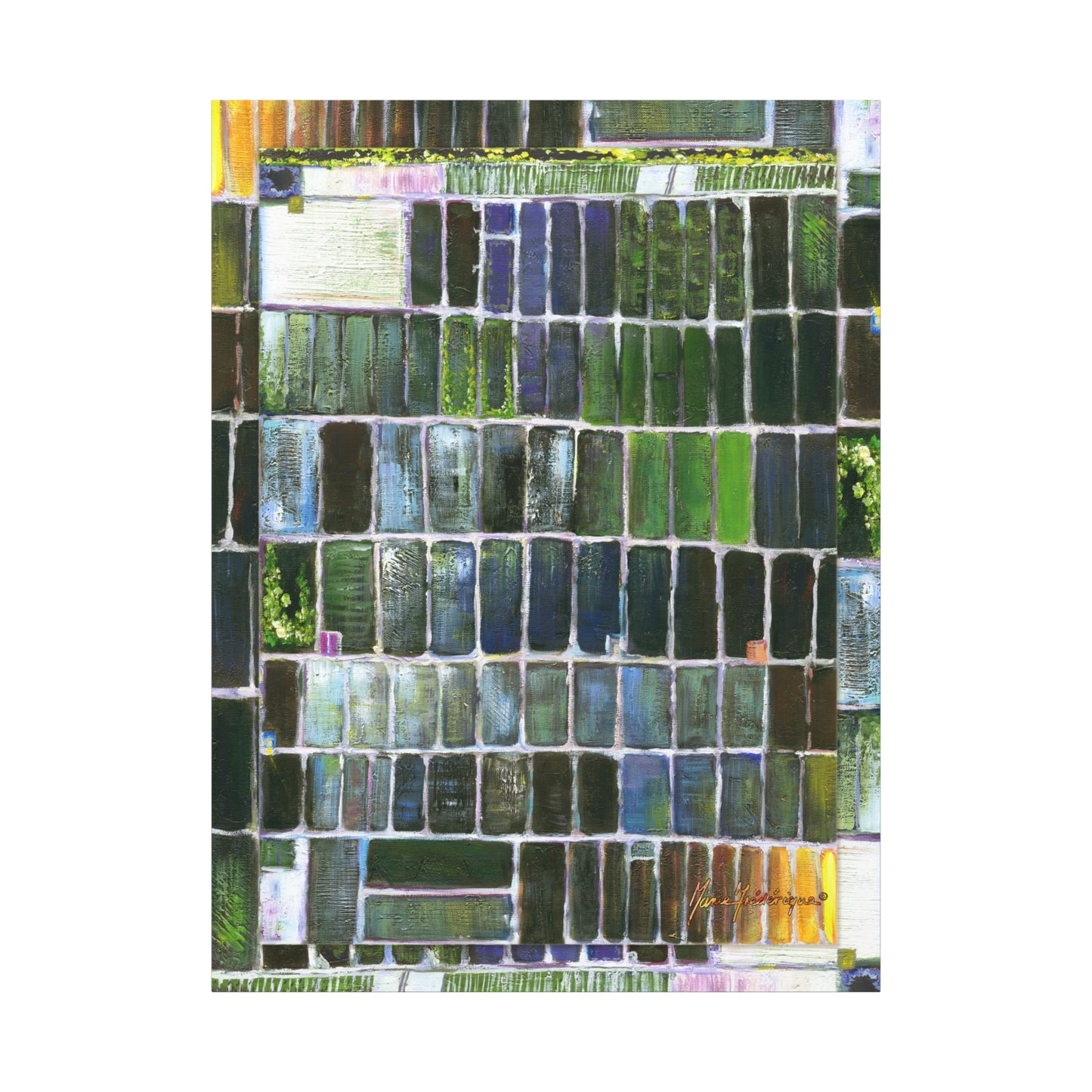 Aerial Landscape, Vibrant Matte Canvas by artist Marie Frederique