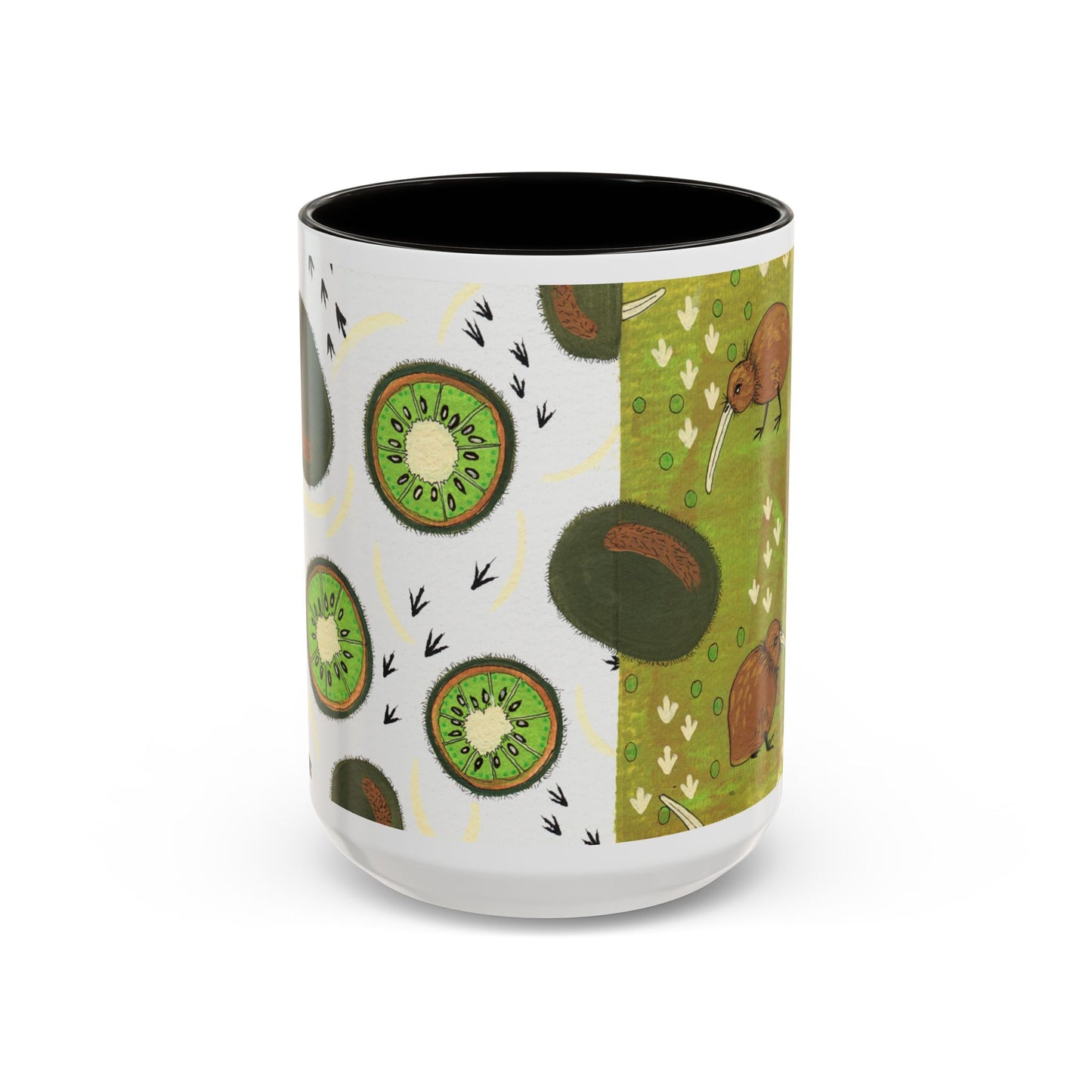Kiwis and Kiwis Colorful Mug by Artist Marie Frederique