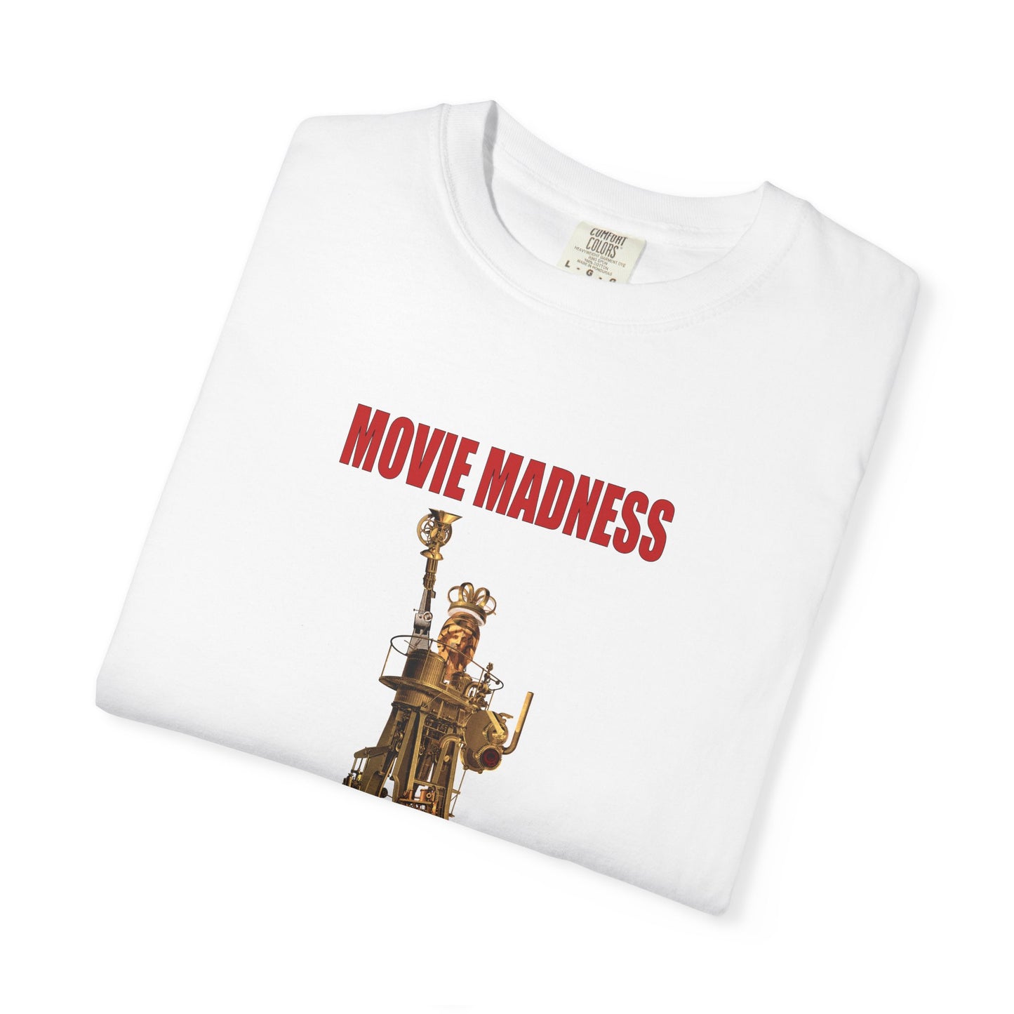 Movie Madness T-shirt - Statue of liberty made from machine parts by artist Marie Frederique