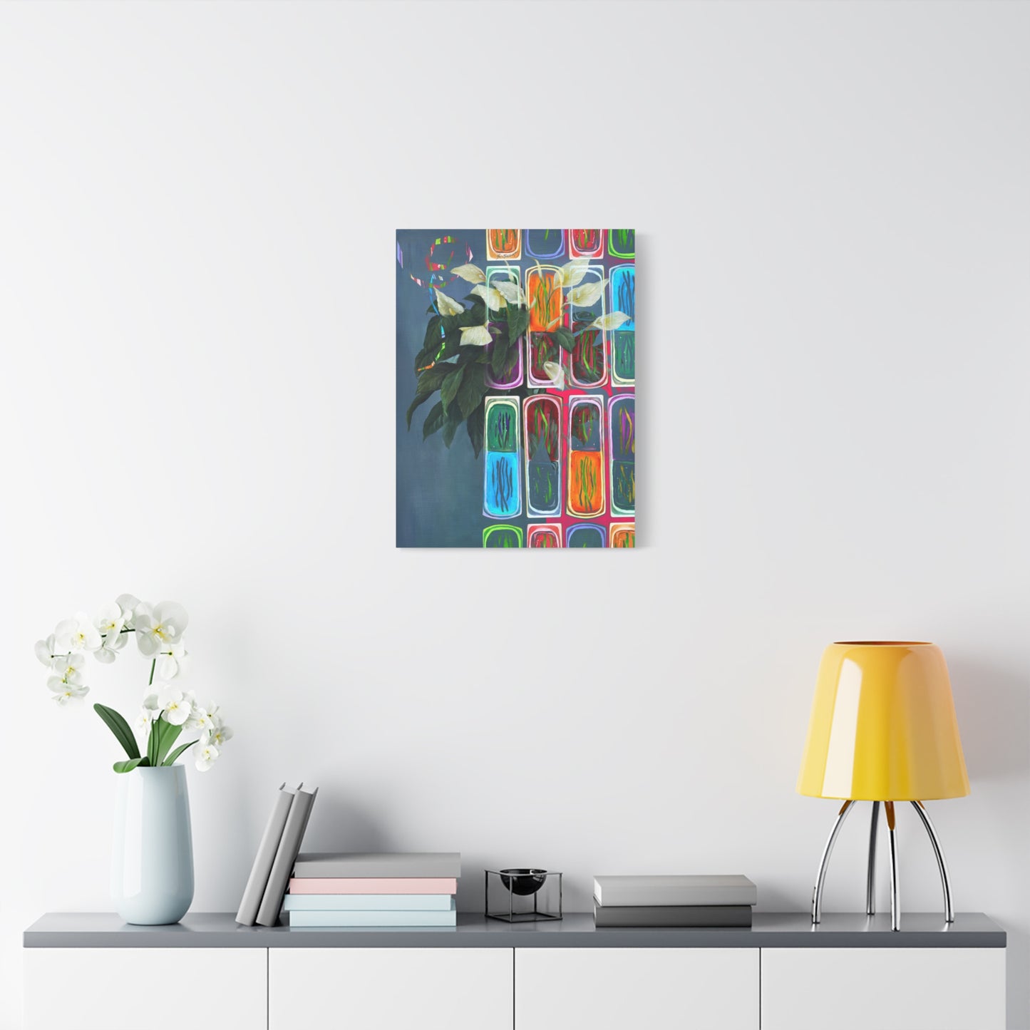 Abstract Lilies, Floral Canvas by artist Marie Frederique
