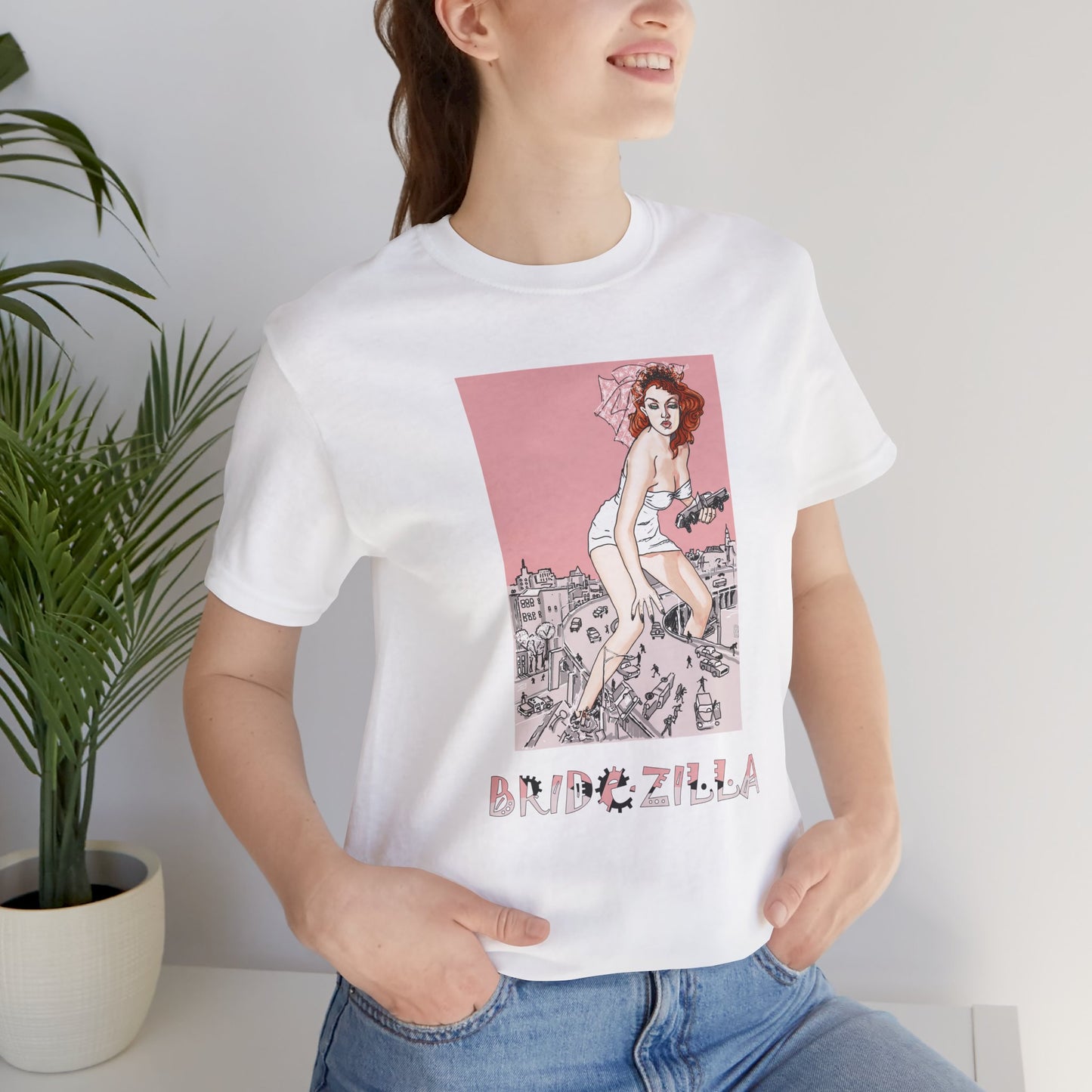 Bridezilla Retro Short Sleeve Tee by artist Marie Frederique