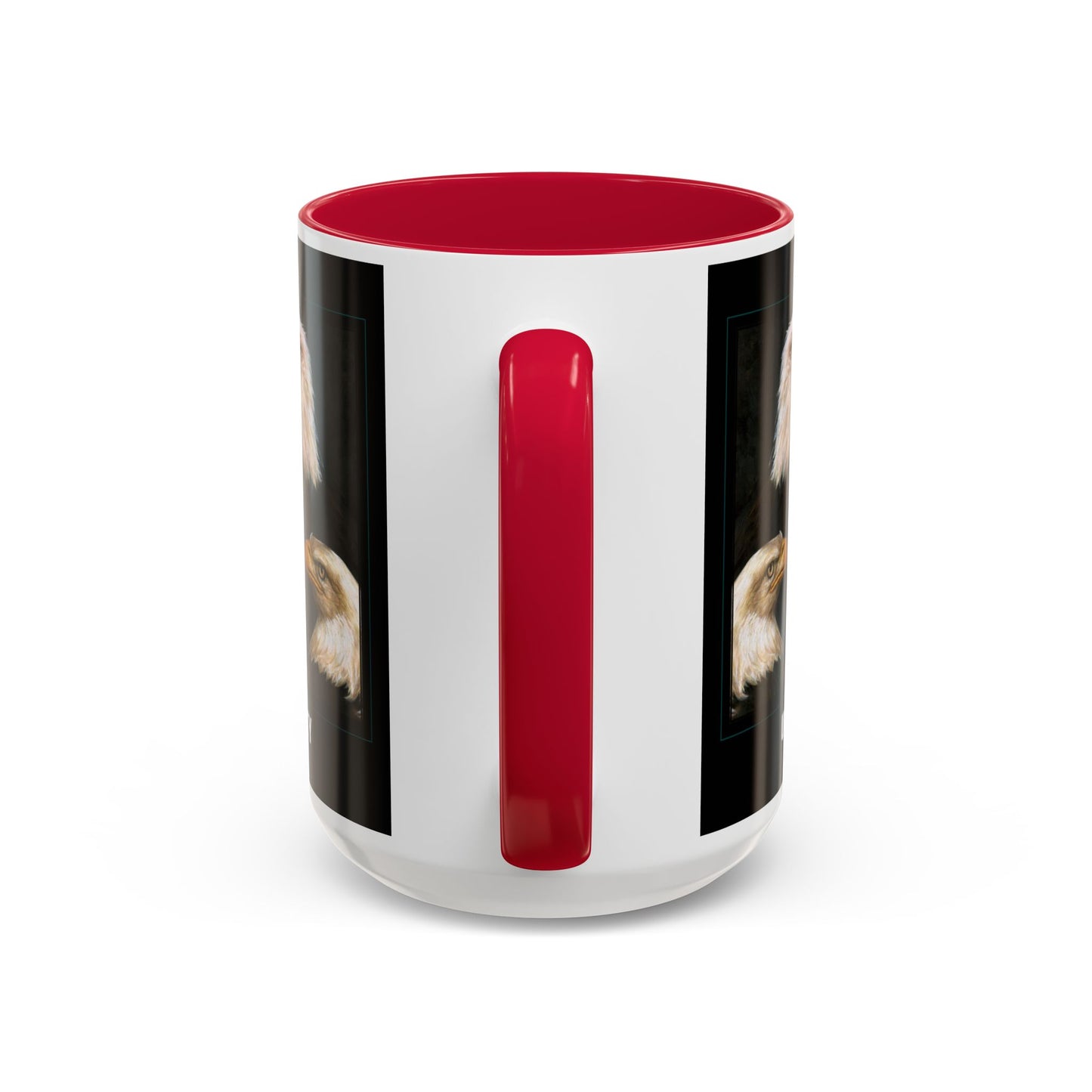 Bald Eagle Heads, Unity, America & Pride - Colorful Mug by artist Marie Frederique