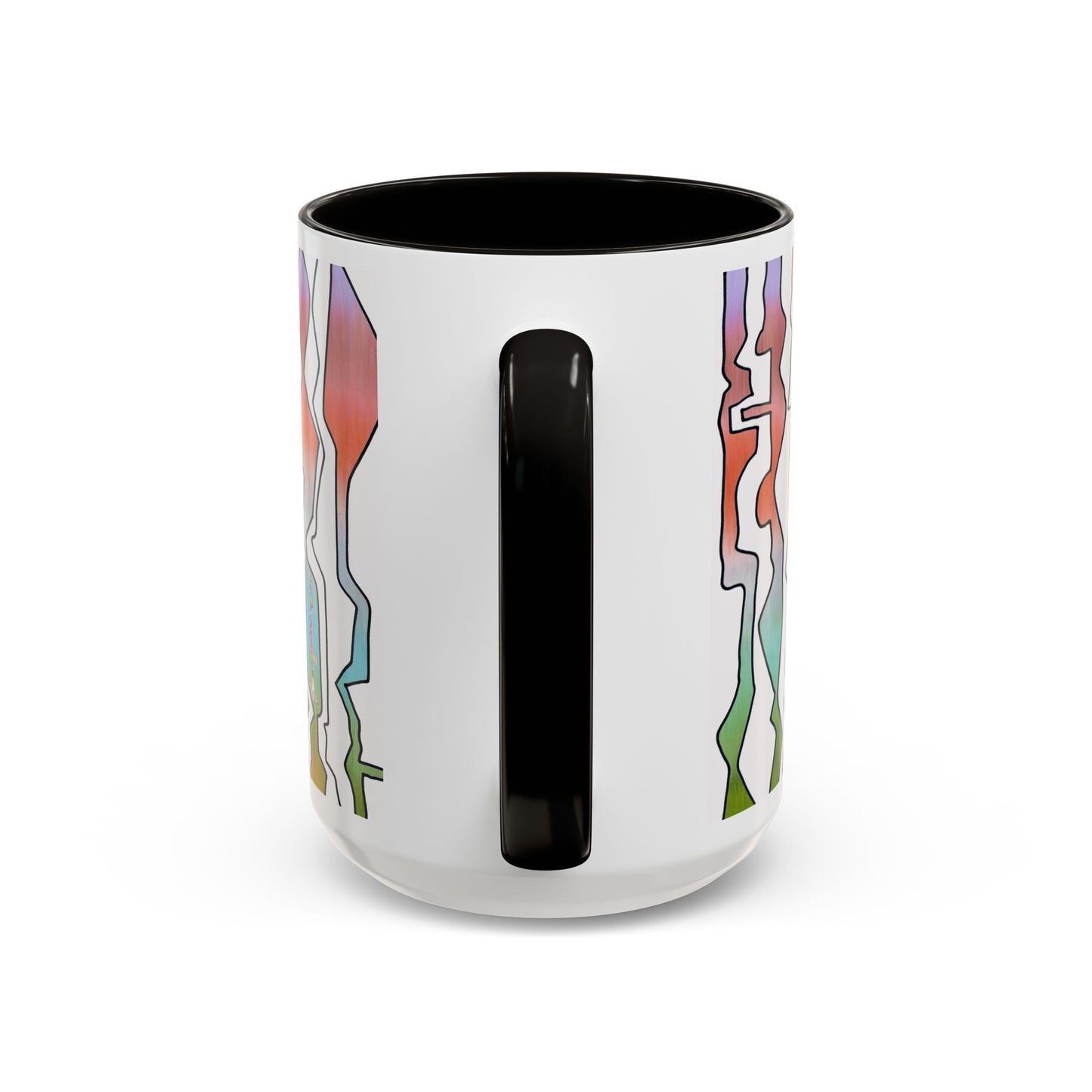 Abstract Art print in pastel colors, "Line Dancing" mug by Artist Marie Frederique