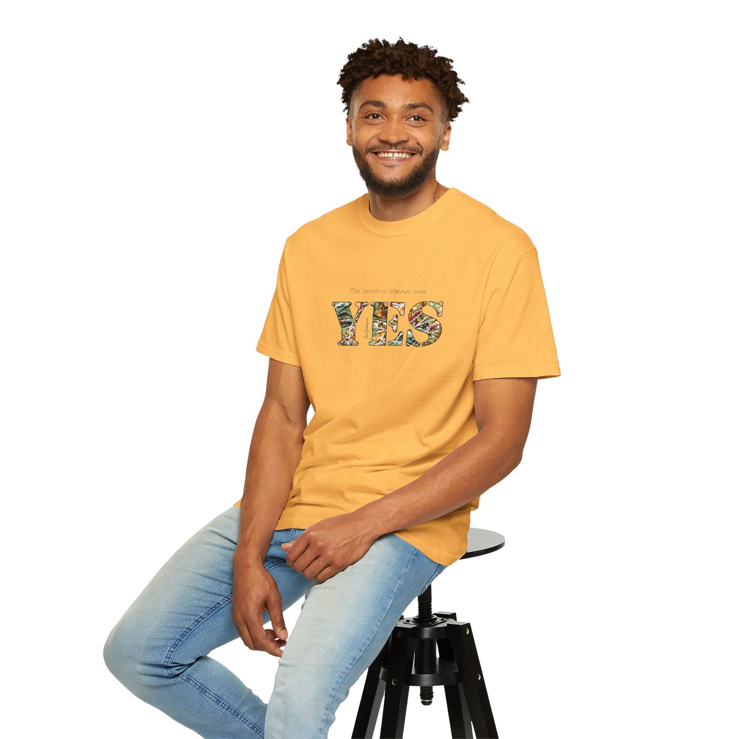 Abstract Expressionist YES Unisex T-shirt by artist Marie Frederique