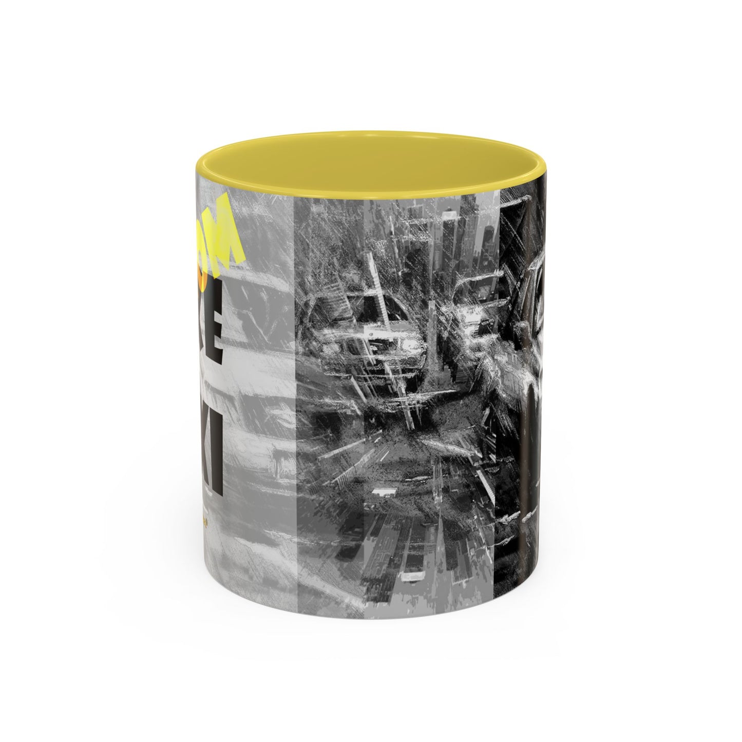 Taxi, Mom, Dad - City Scape Cabs by Artist Marie Frederique